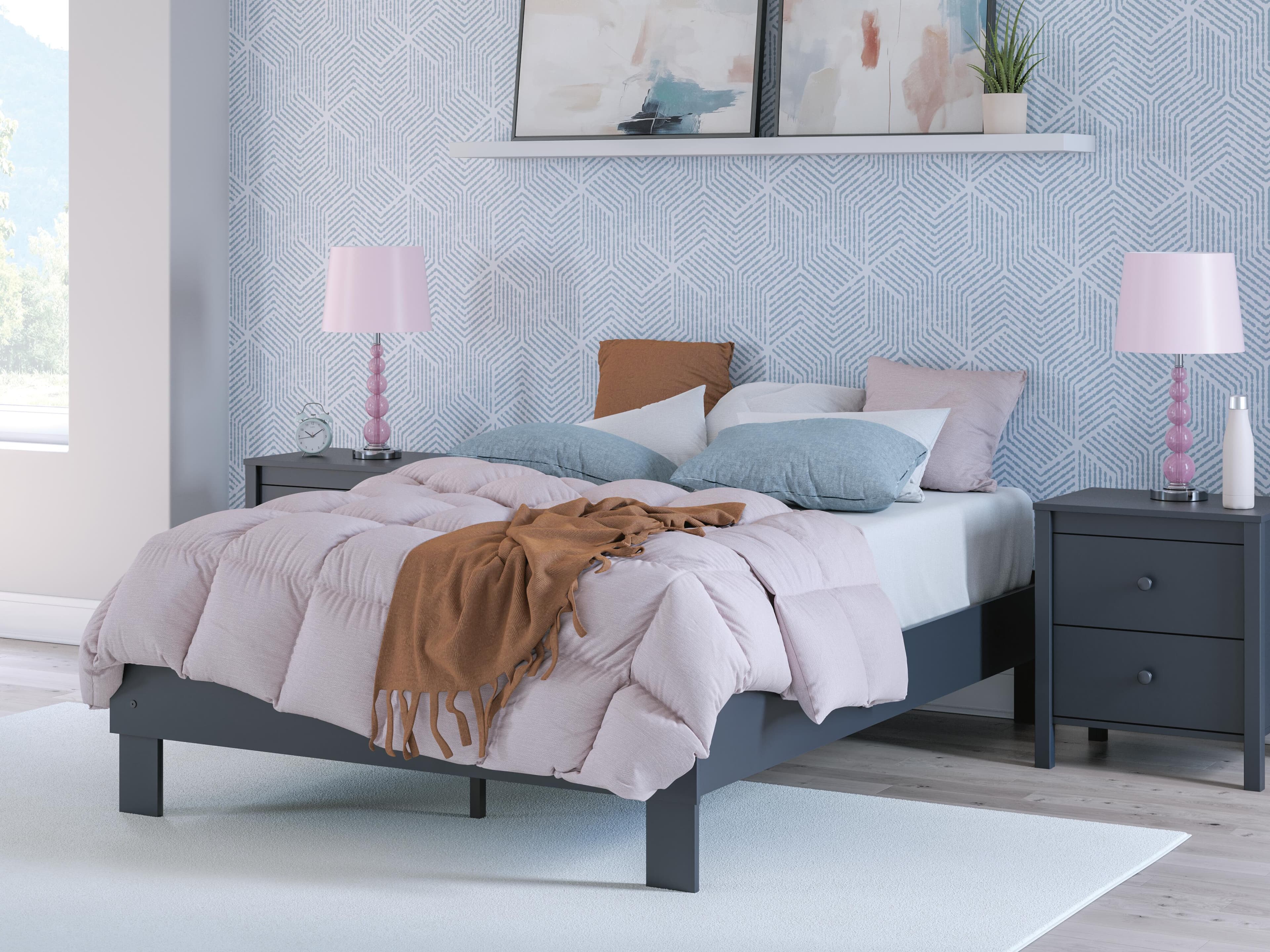 Simmenfort Full Platform Bed — Blue — view 2