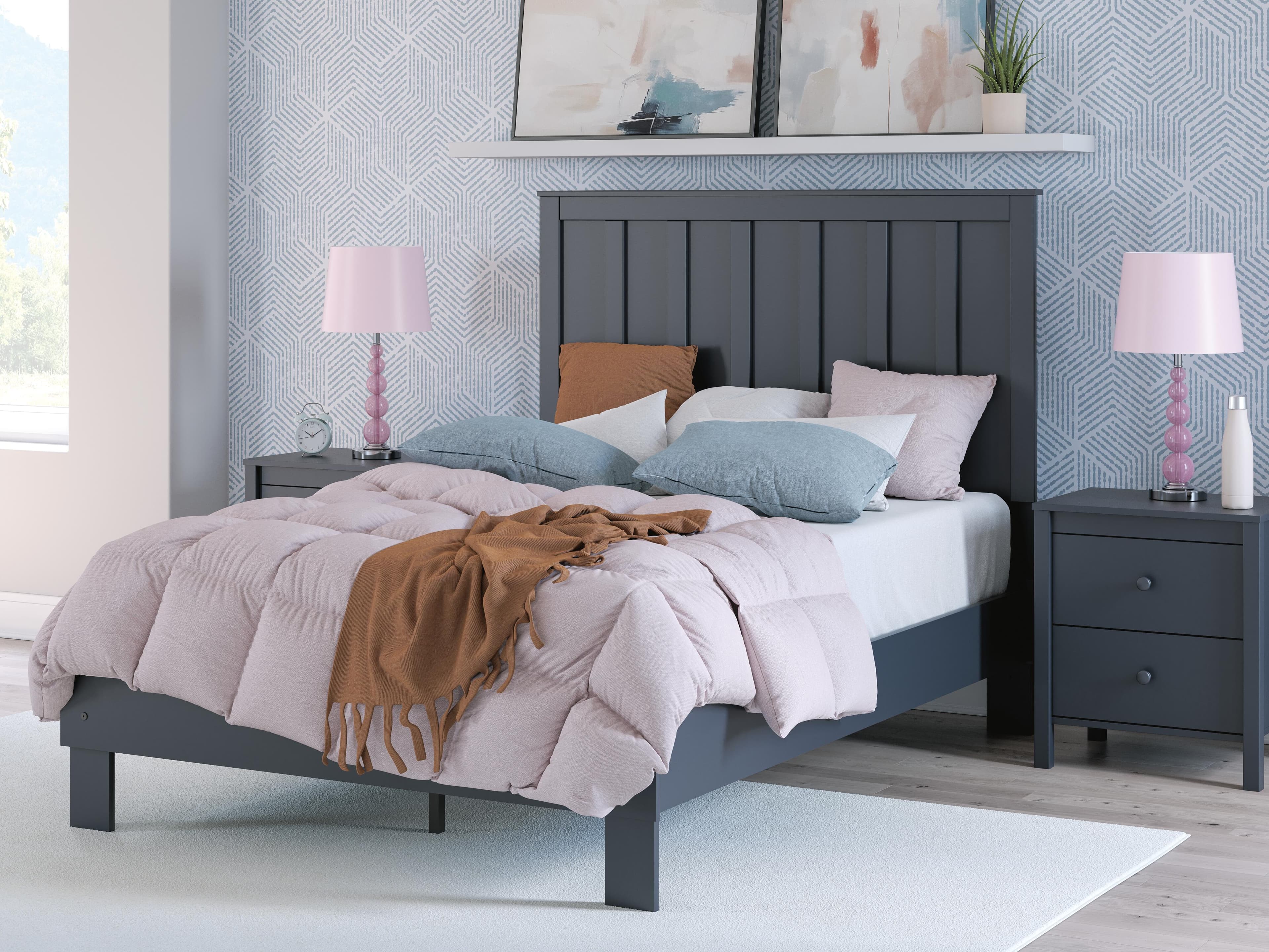Simmenfort Full Platform Bed — Blue — view 2