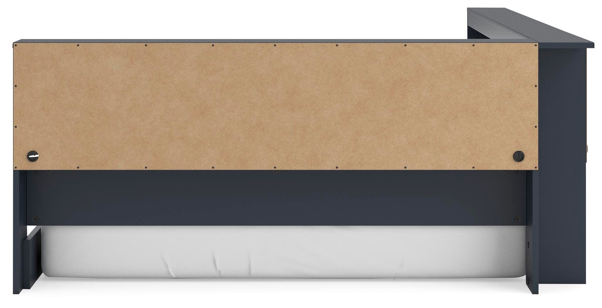 Simmenfort Full Bookcase Storage Bed — Blue — view 6