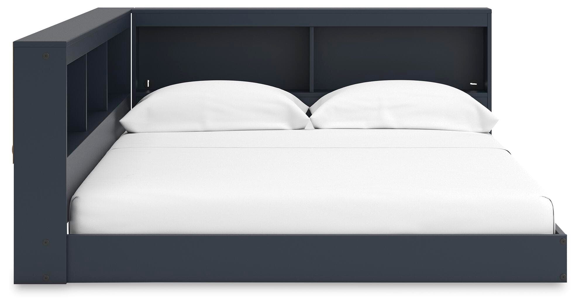 Simmenfort Full Bookcase Storage Bed — Blue — view 5
