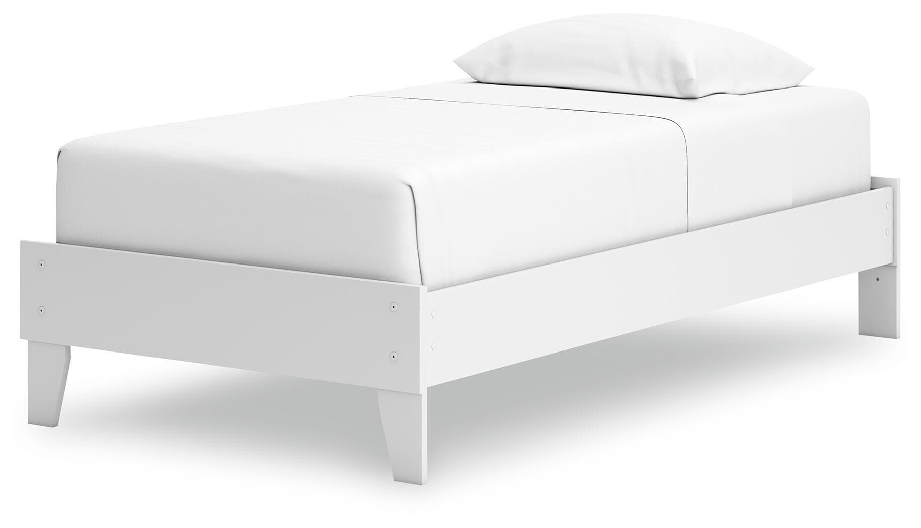 Hallityn Twin Platform Bed — White — view 4