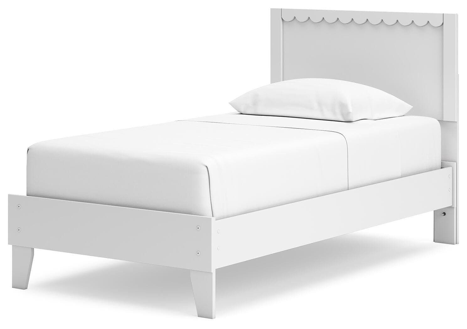 Hallityn Twin Panel Platform Bed — White — view 4