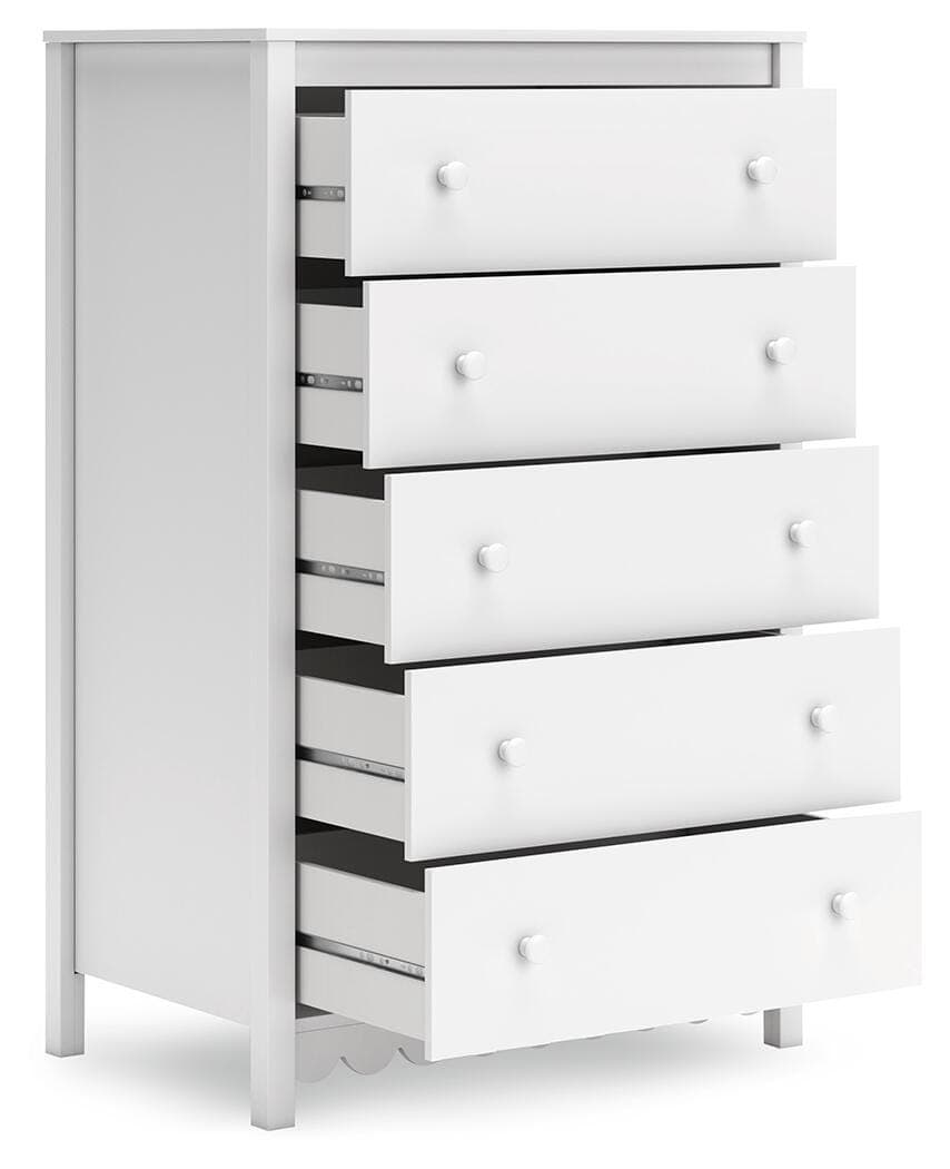 Hallityn Chest of Drawers — White — view 4