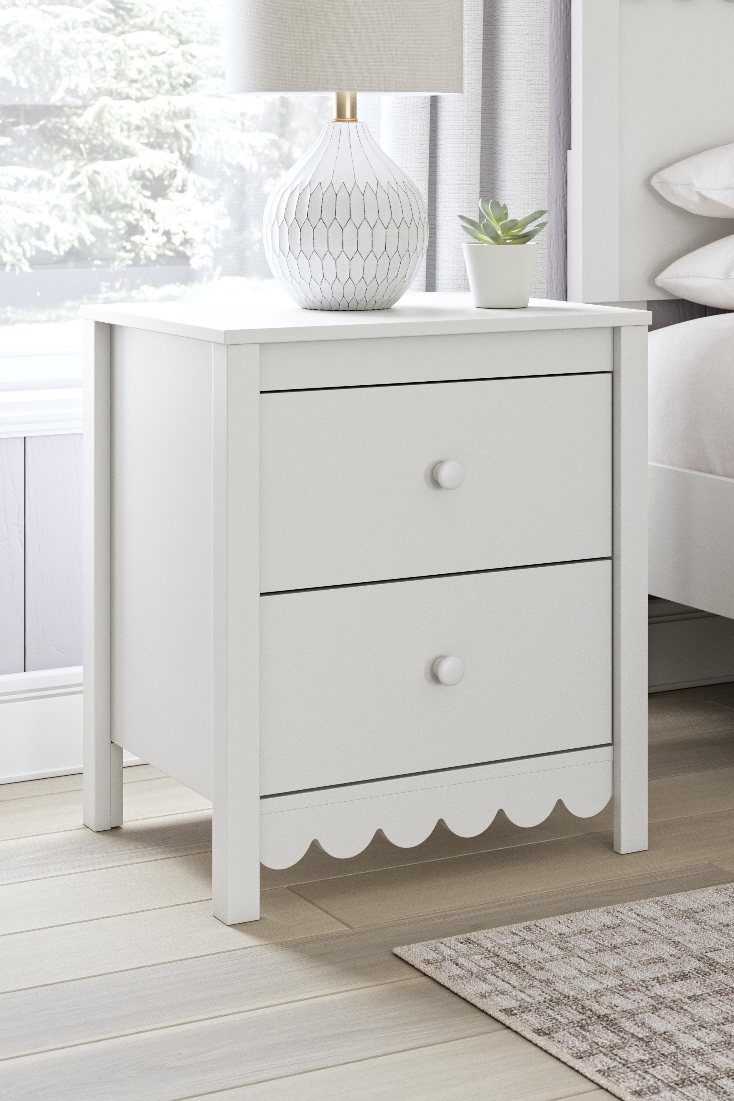 Hallityn Nightstand — White — view 2