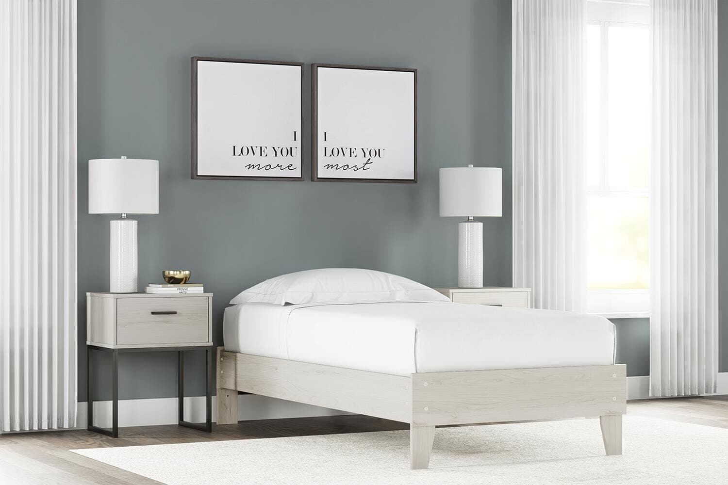 Socalle Twin Platform Bed — Natural — view 2