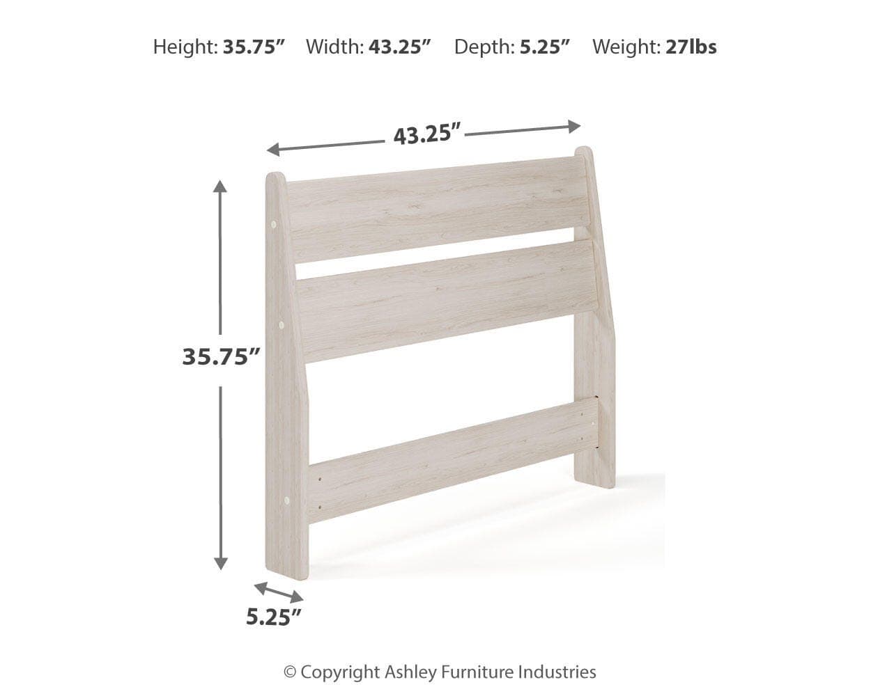 Socalle Twin Panel Headboard — Natural — view 3