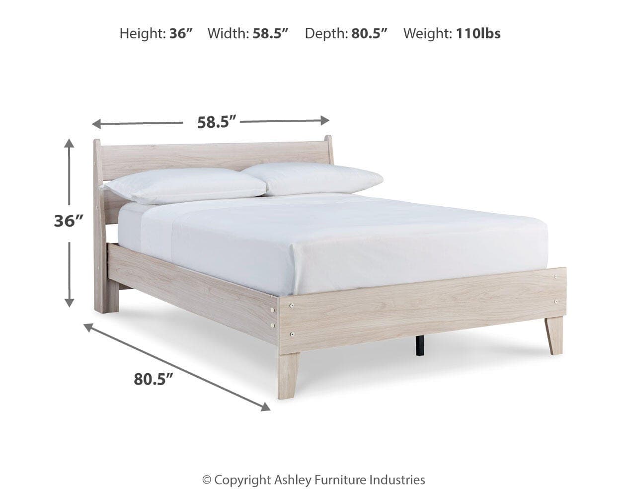 Socalle Full Panel Platform Bed — Natural — view 4