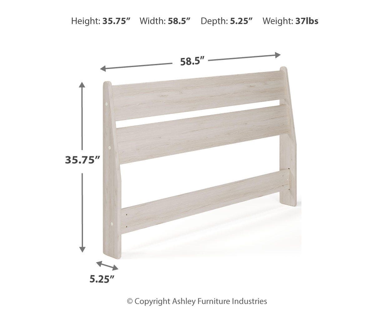 Socalle Full Panel Headboard — Natural — view 3