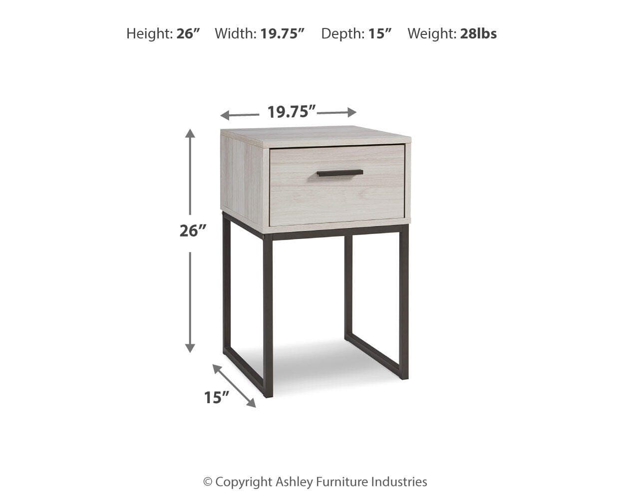 Socalle Nightstand — Natural & Brown/Beige — view 6