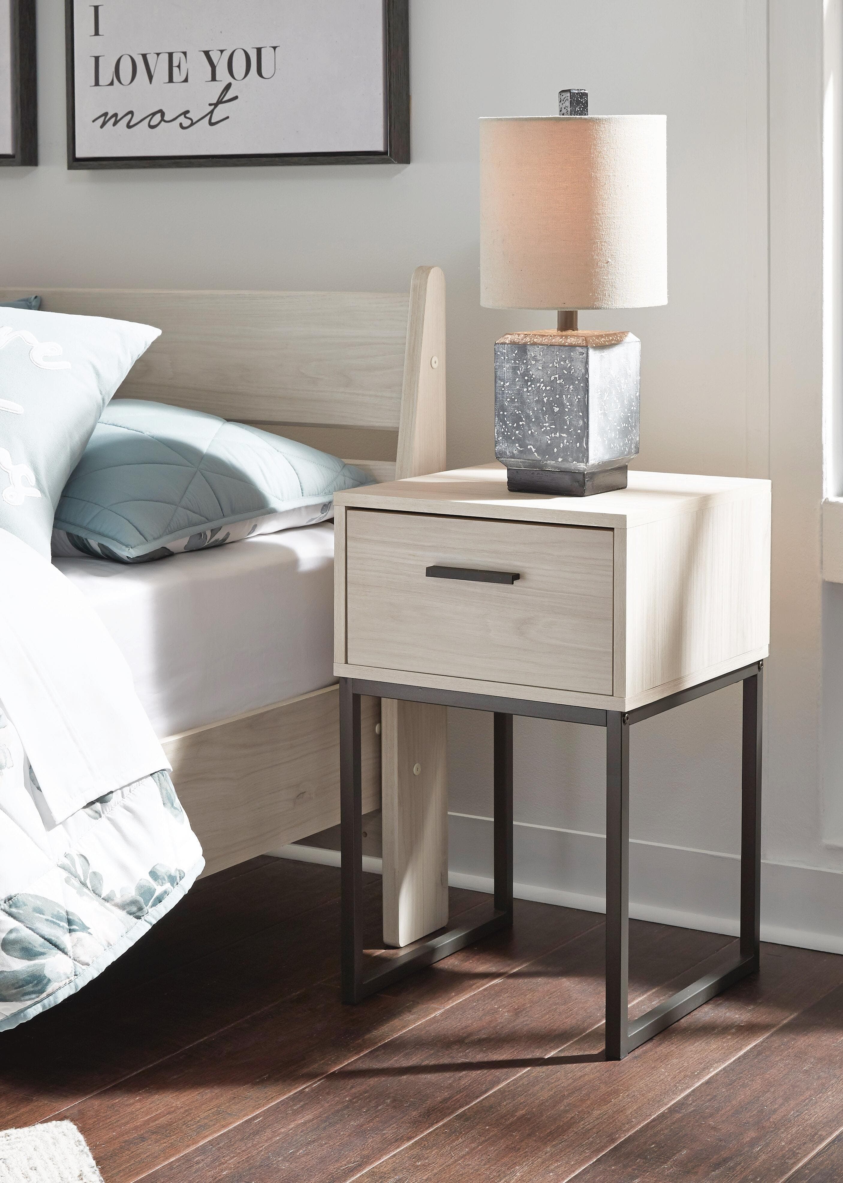 Socalle Nightstand — Natural & Brown/Beige — view 2