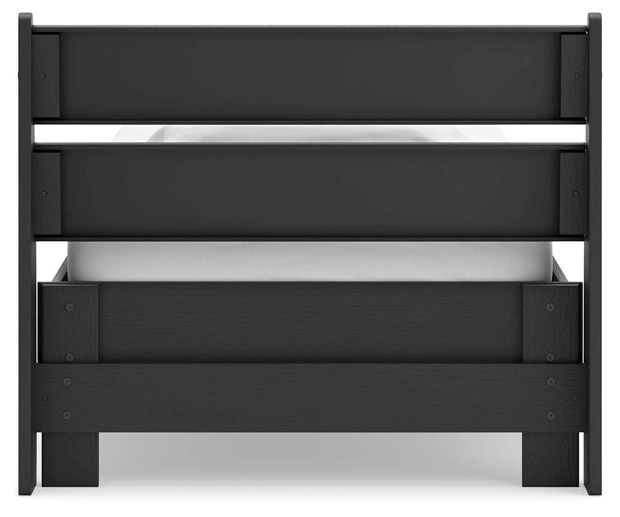 Socalle Twin Panel Platform Bed — Black/Gray — view 7