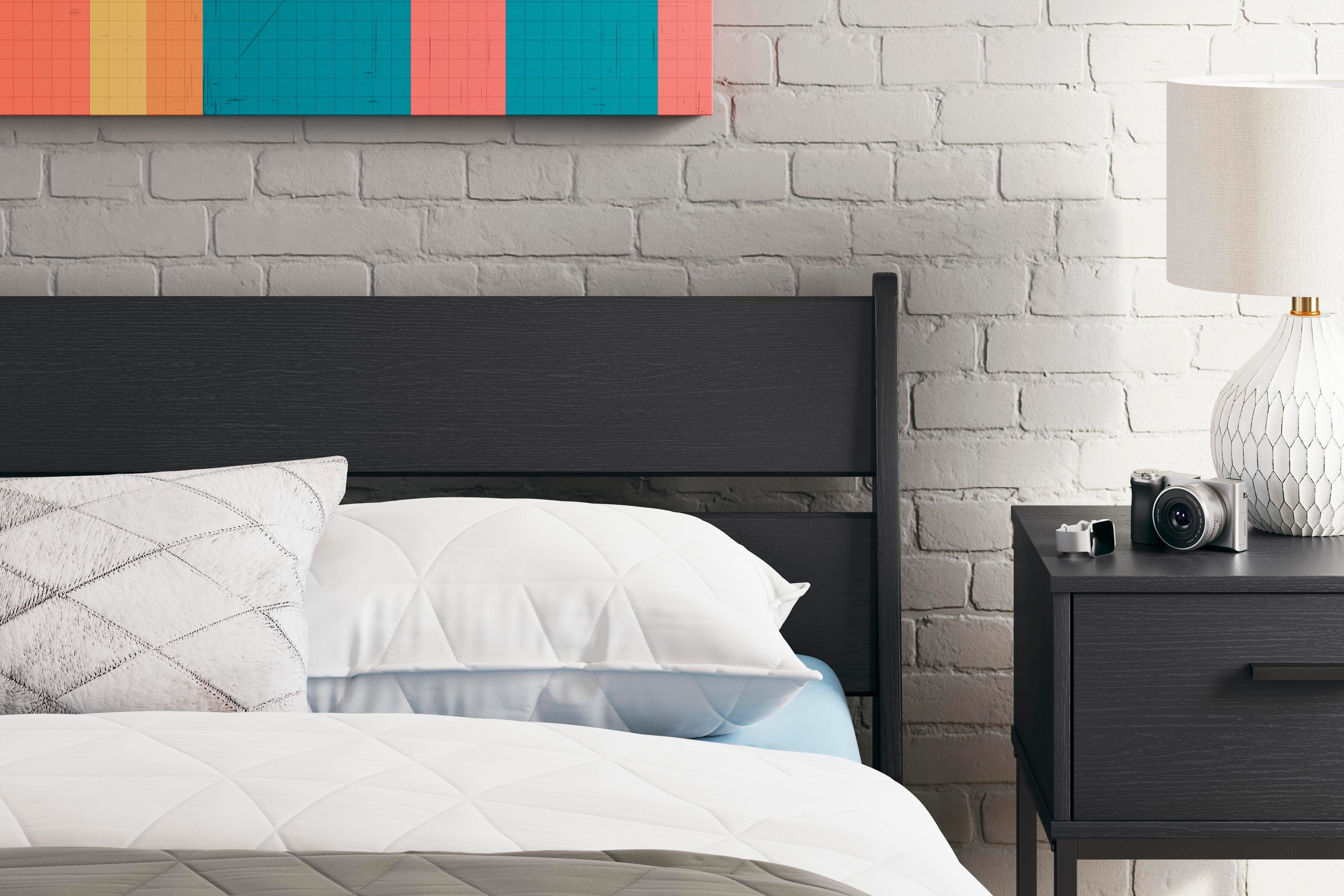 Socalle Full Panel Headboard — Black/Gray — view 2