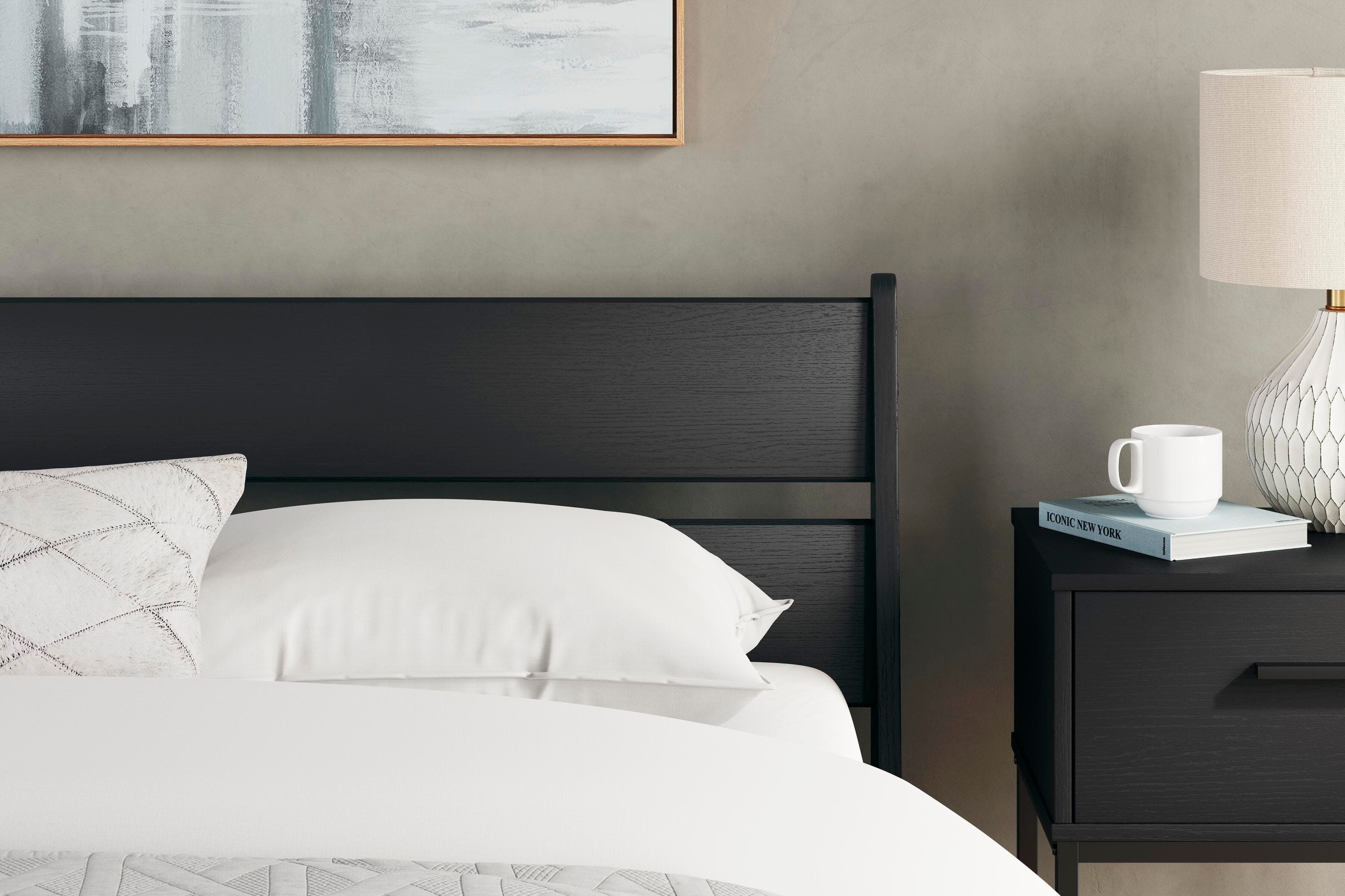 Socalle Queen Panel Headboard — Black/Gray — view 2