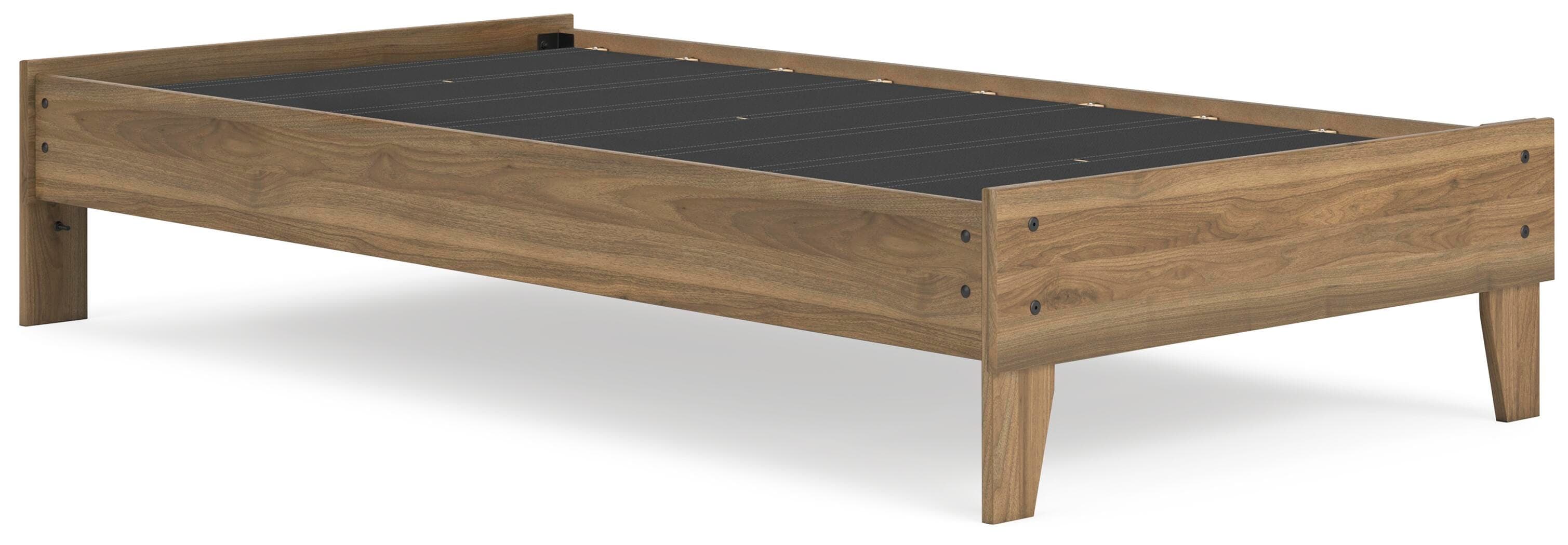 Deanlow Twin Platform Bed — Brown/Beige — view 3