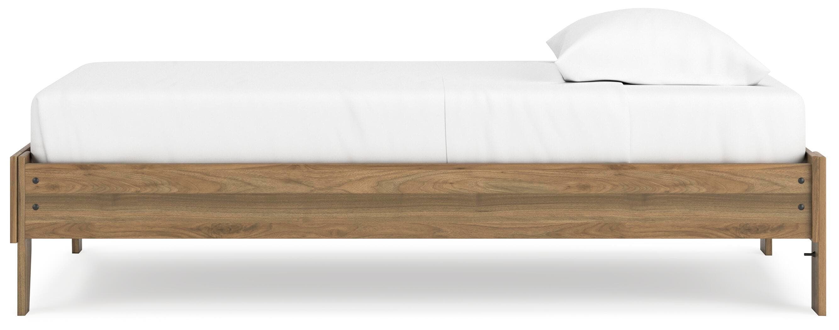 Deanlow Twin Platform Bed — Brown/Beige — view 5