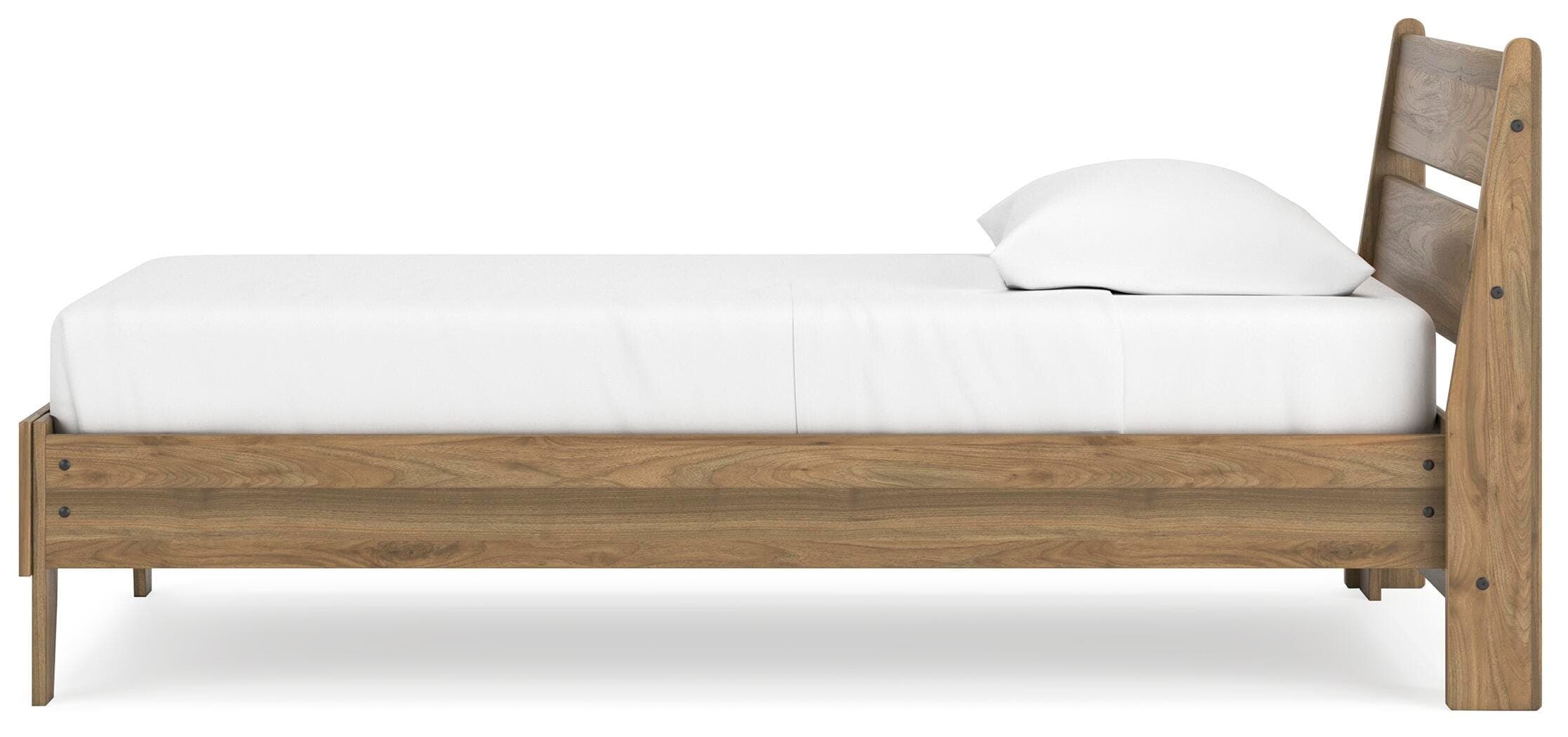 Deanlow Twin Platform Panel Bed — Brown/Beige — view 7