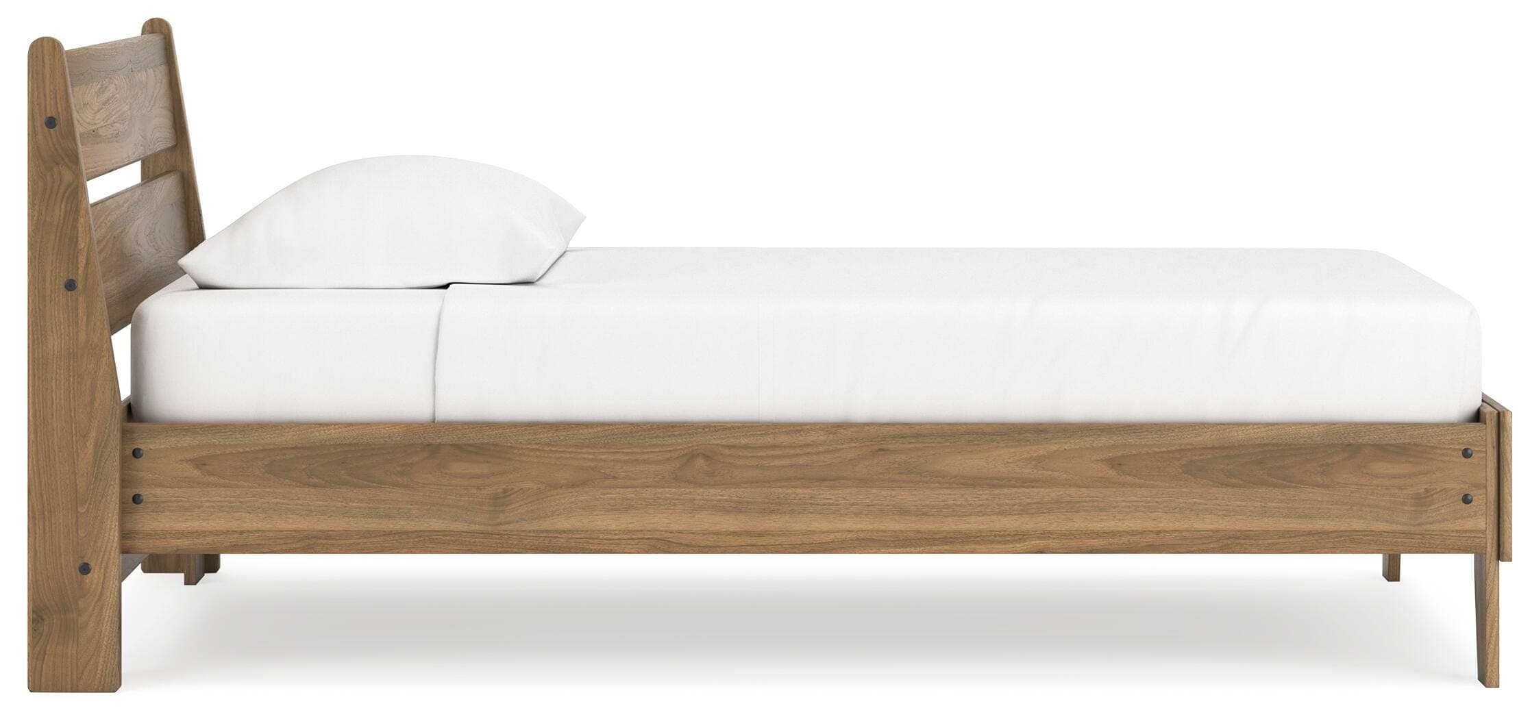 Deanlow Twin Platform Panel Bed — Brown/Beige — view 8