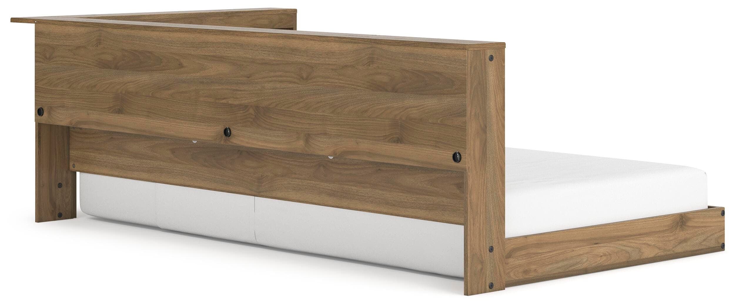 Deanlow Twin Bookcase Storage Bed — Brown/Beige — view 4