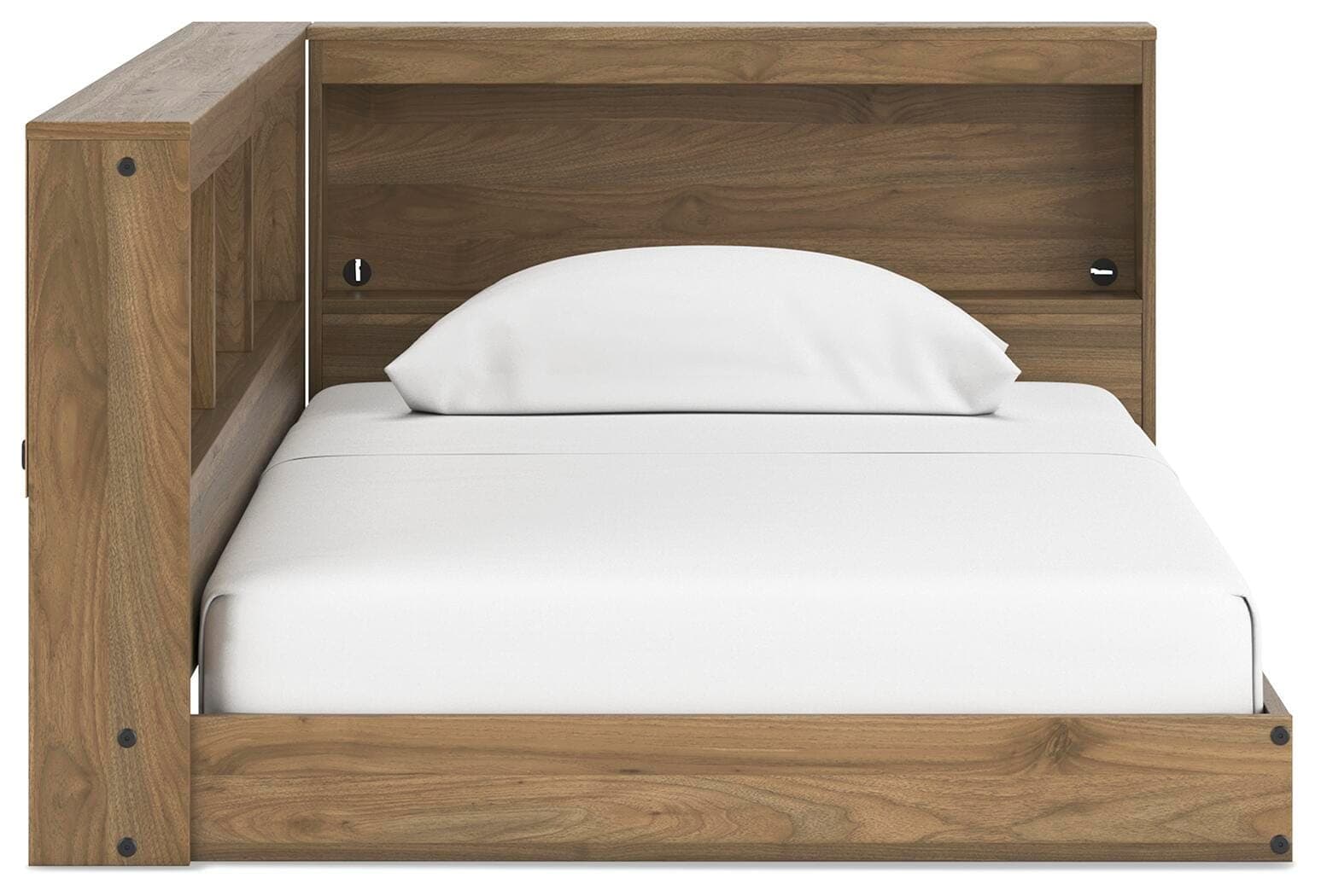 Deanlow Twin Bookcase Storage Bed — Brown/Beige — view 6