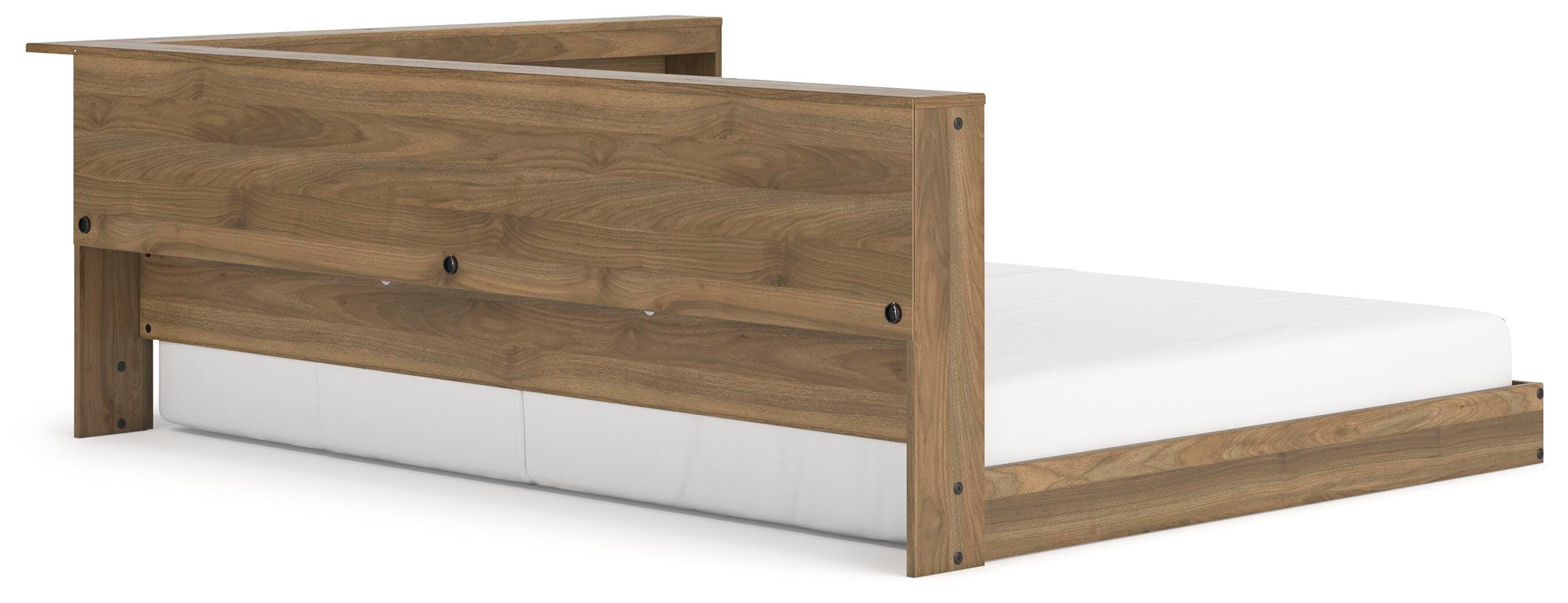 Deanlow Full Bookcase Storage Bed — Brown/Beige — view 4