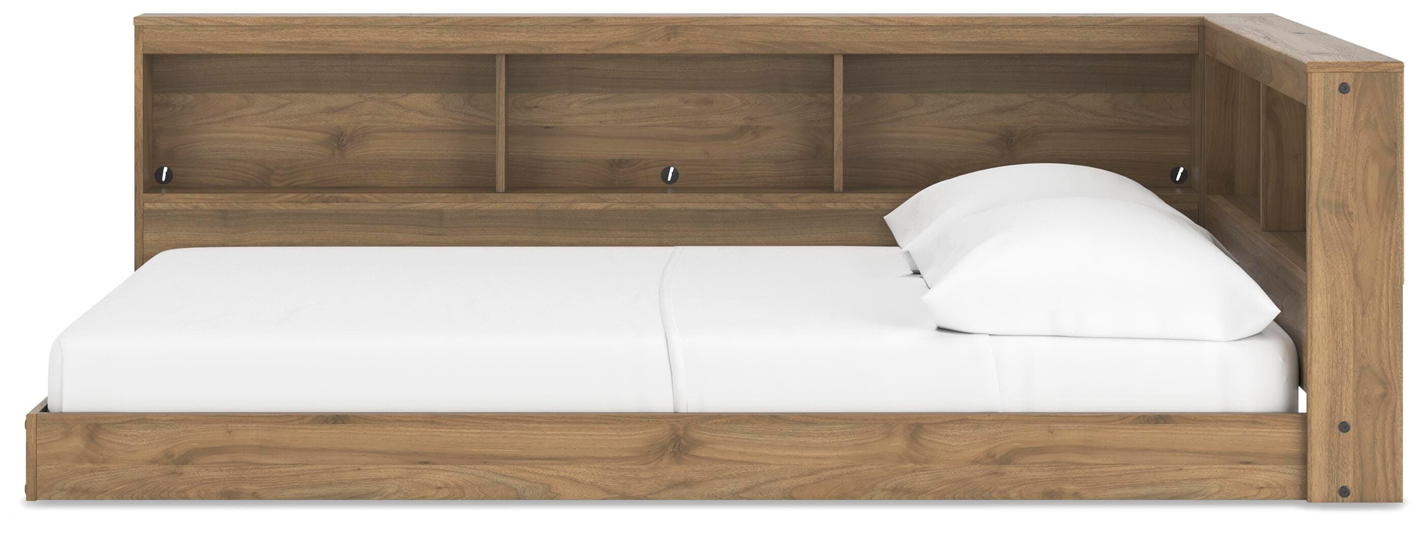 Deanlow Full Bookcase Storage Bed — Brown/Beige — view 7
