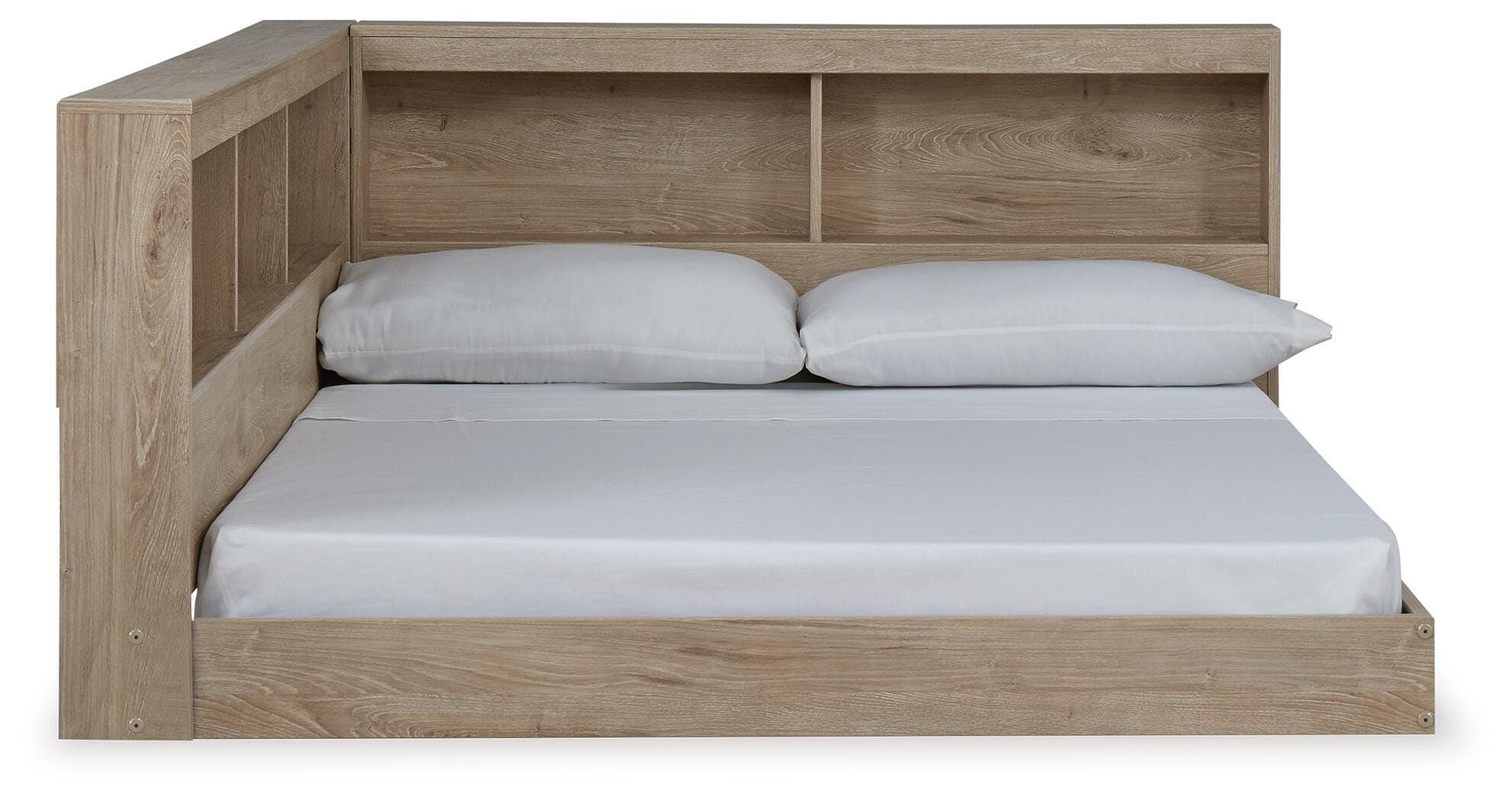 Oliah Full Bookcase Storage Bed — Natural — view 6