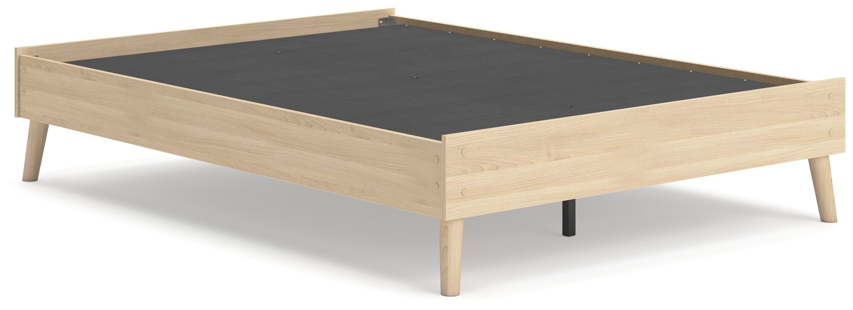 Cabinella Full Platform Bed — Brown/Beige & Natural — view 2