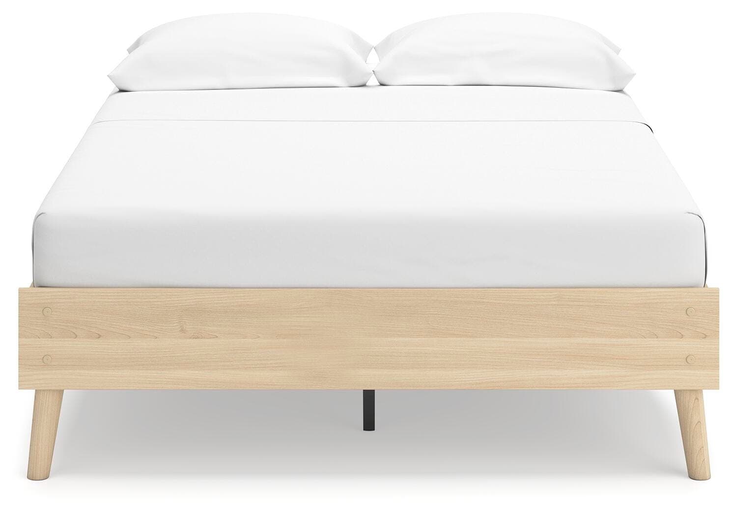 Cabinella Full Platform Bed — Brown/Beige & Natural — view 4