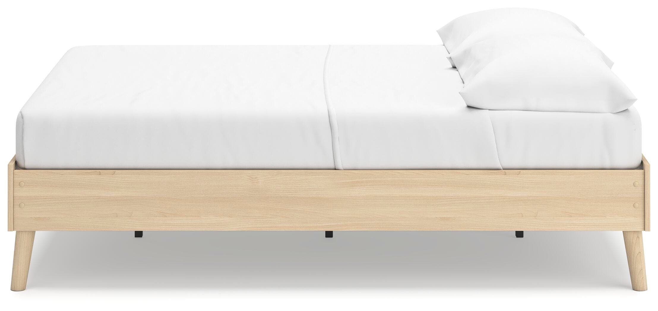 Cabinella Full Platform Bed — Brown/Beige & Natural — view 6