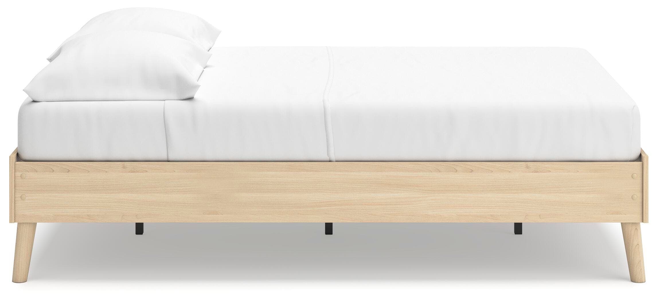 Cabinella Full Platform Bed — Brown/Beige & Natural — view 7