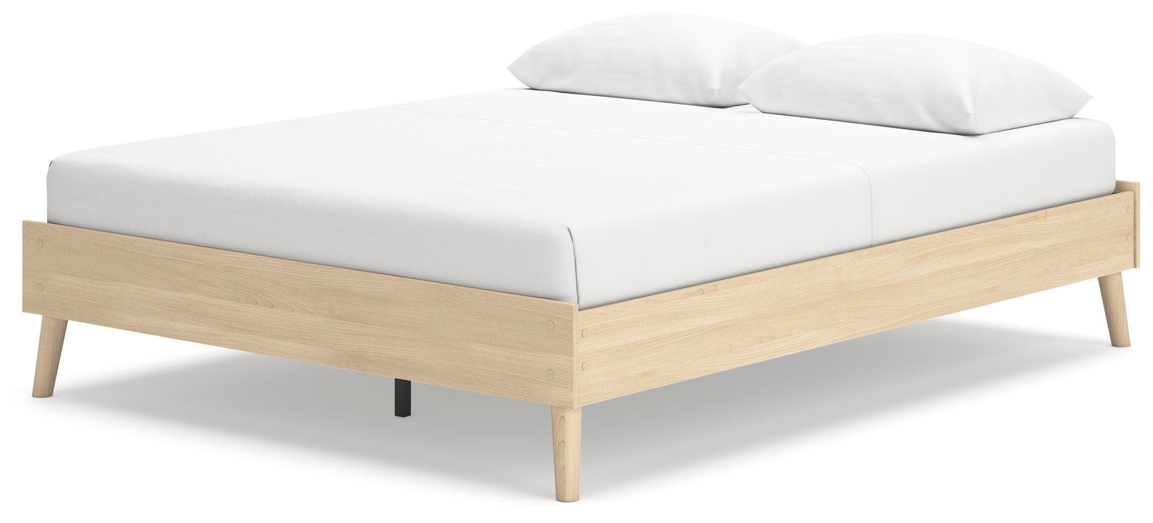 Cabinella Queen Platform Bed — Brown/Beige & Natural — view 3