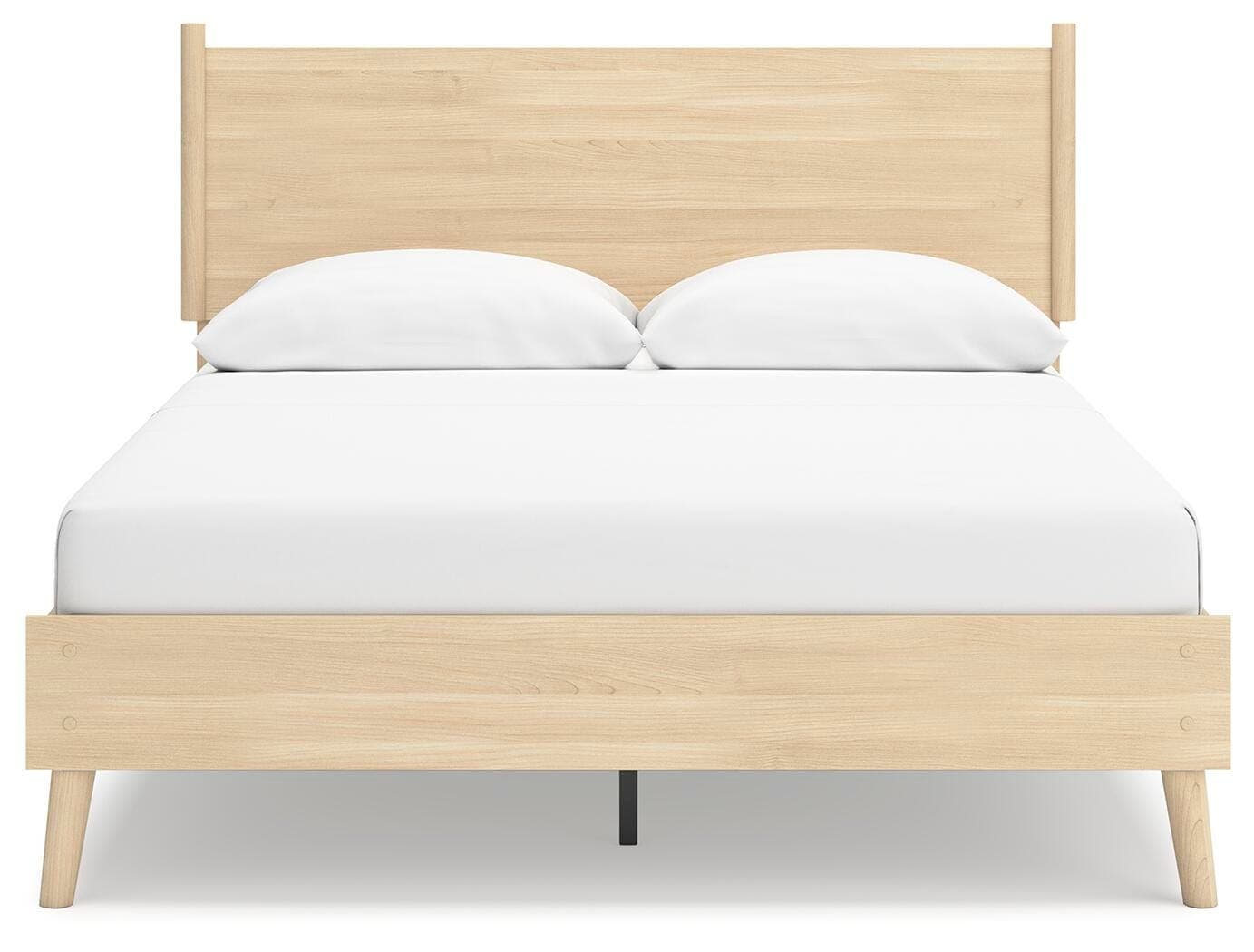 Cabinella Queen Platform Panel Bed — Brown/Beige & Natural — view 5