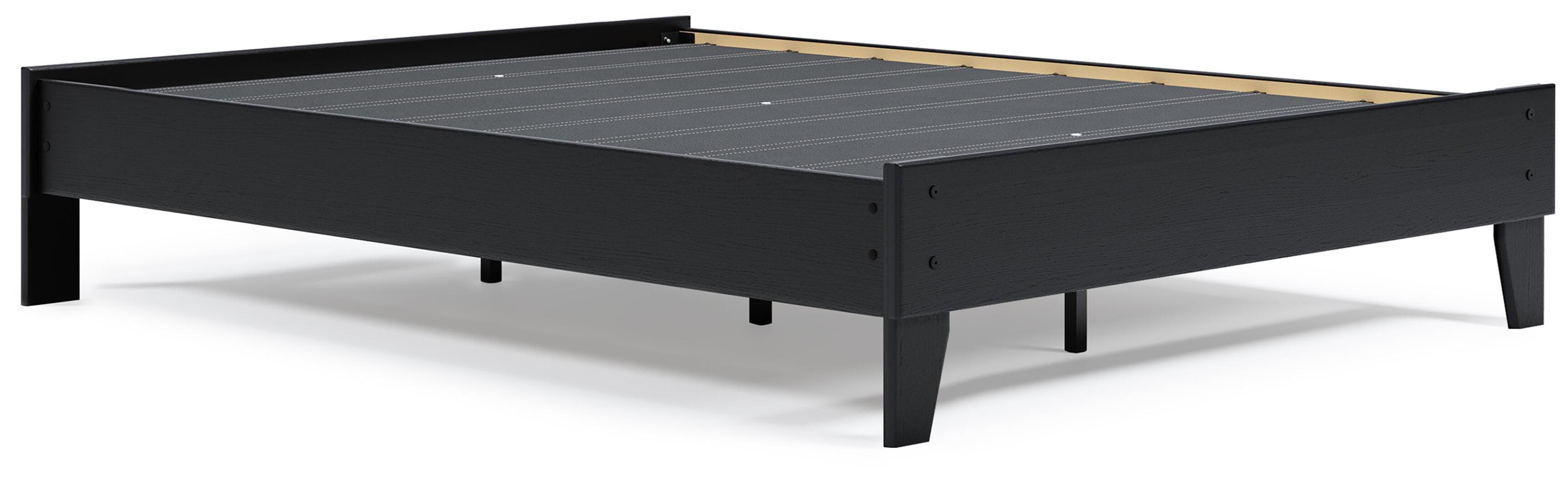 Finch Queen Platform Bed — Black/Gray — view 7