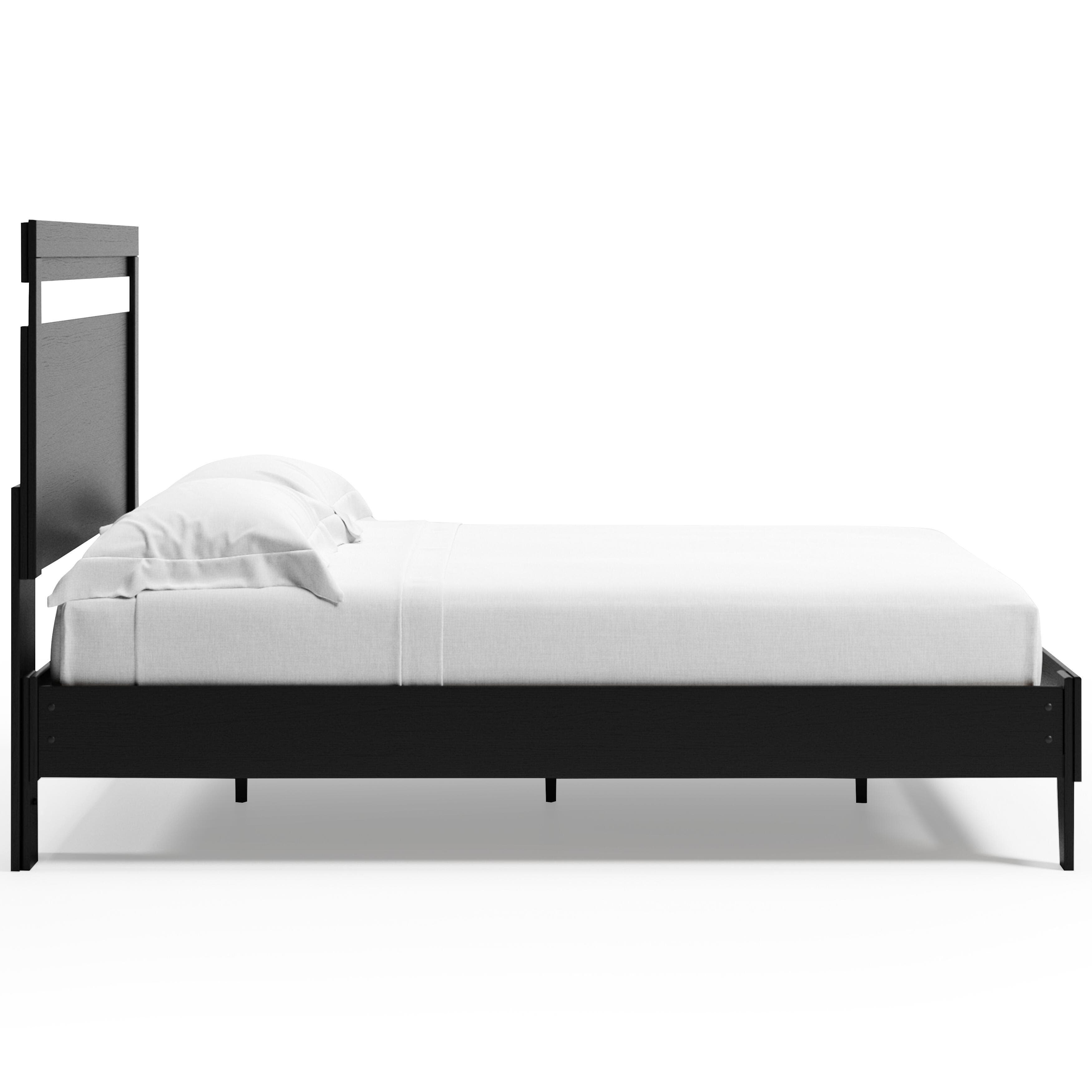 Finch Queen Panel Platform Bed — Black/Gray & Brown/Beige — view 6