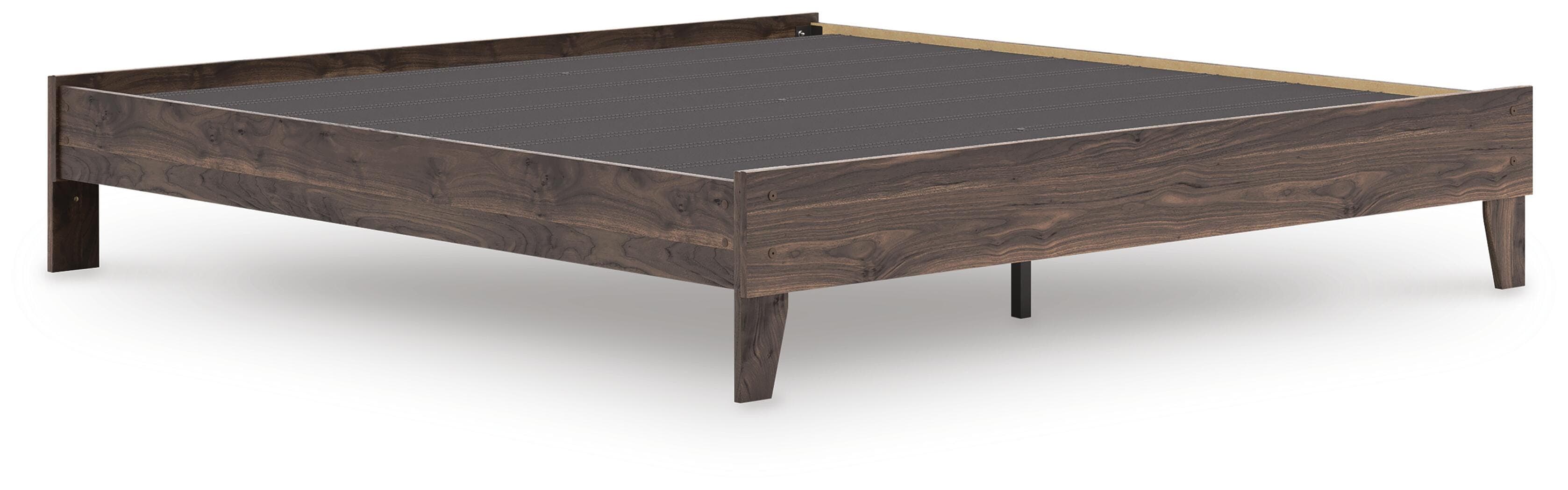 Calverson King Platform Bed — Brown/Beige — view 3