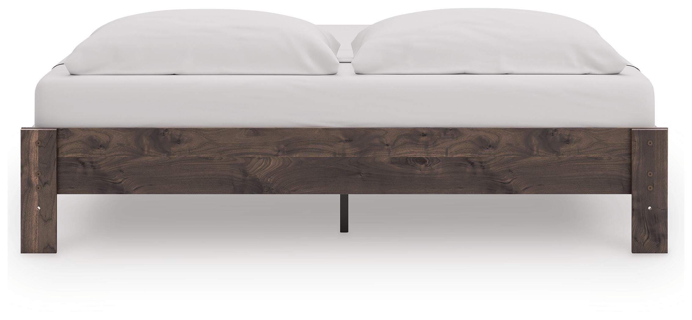 Calverson King Platform Bed — Brown/Beige — view 4