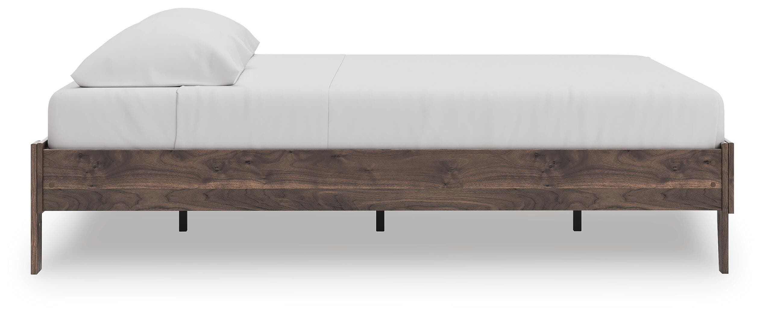 Calverson King Platform Bed — Brown/Beige — view 6