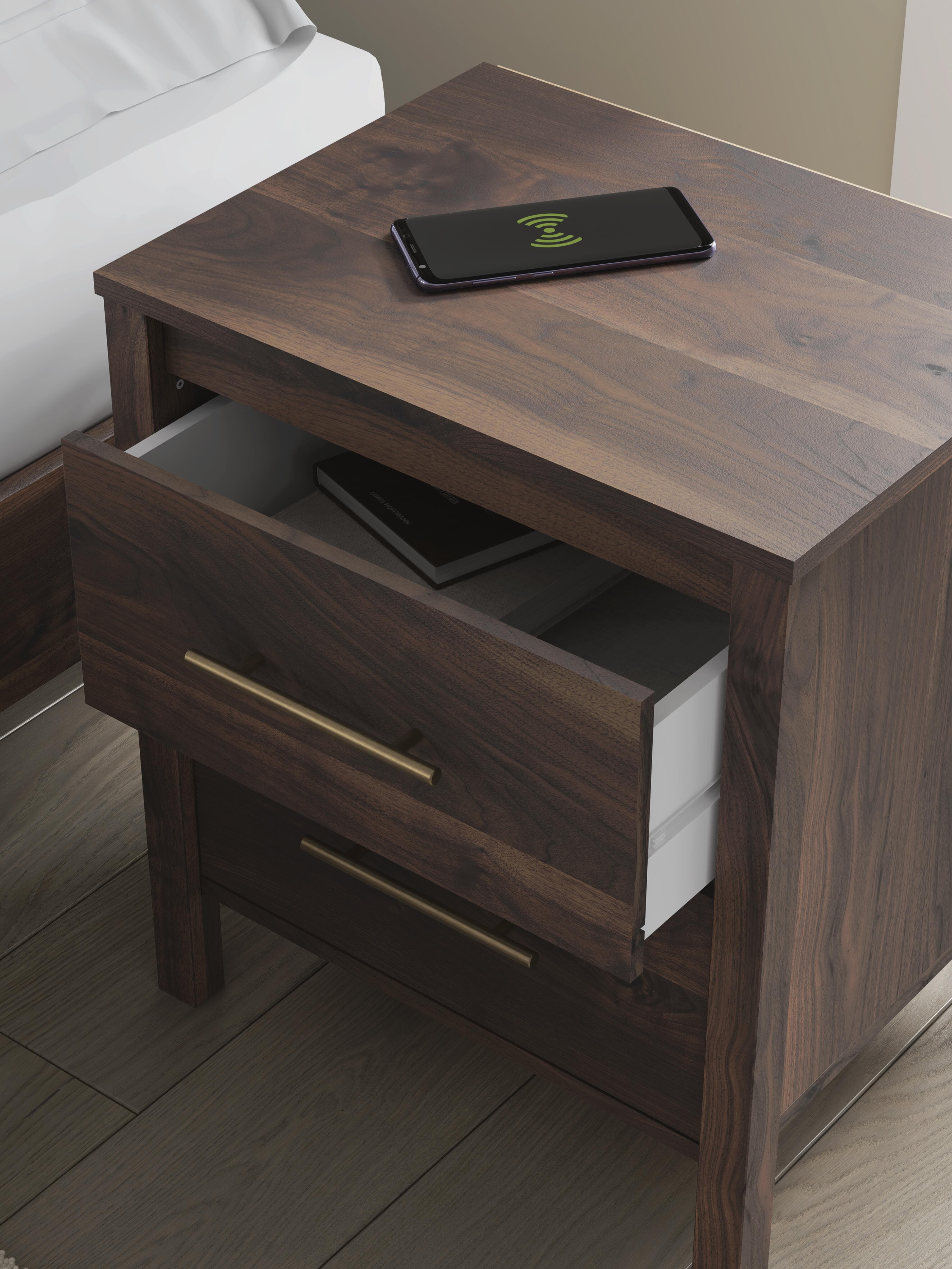 Calverson Nightstand — Mocha — view 3