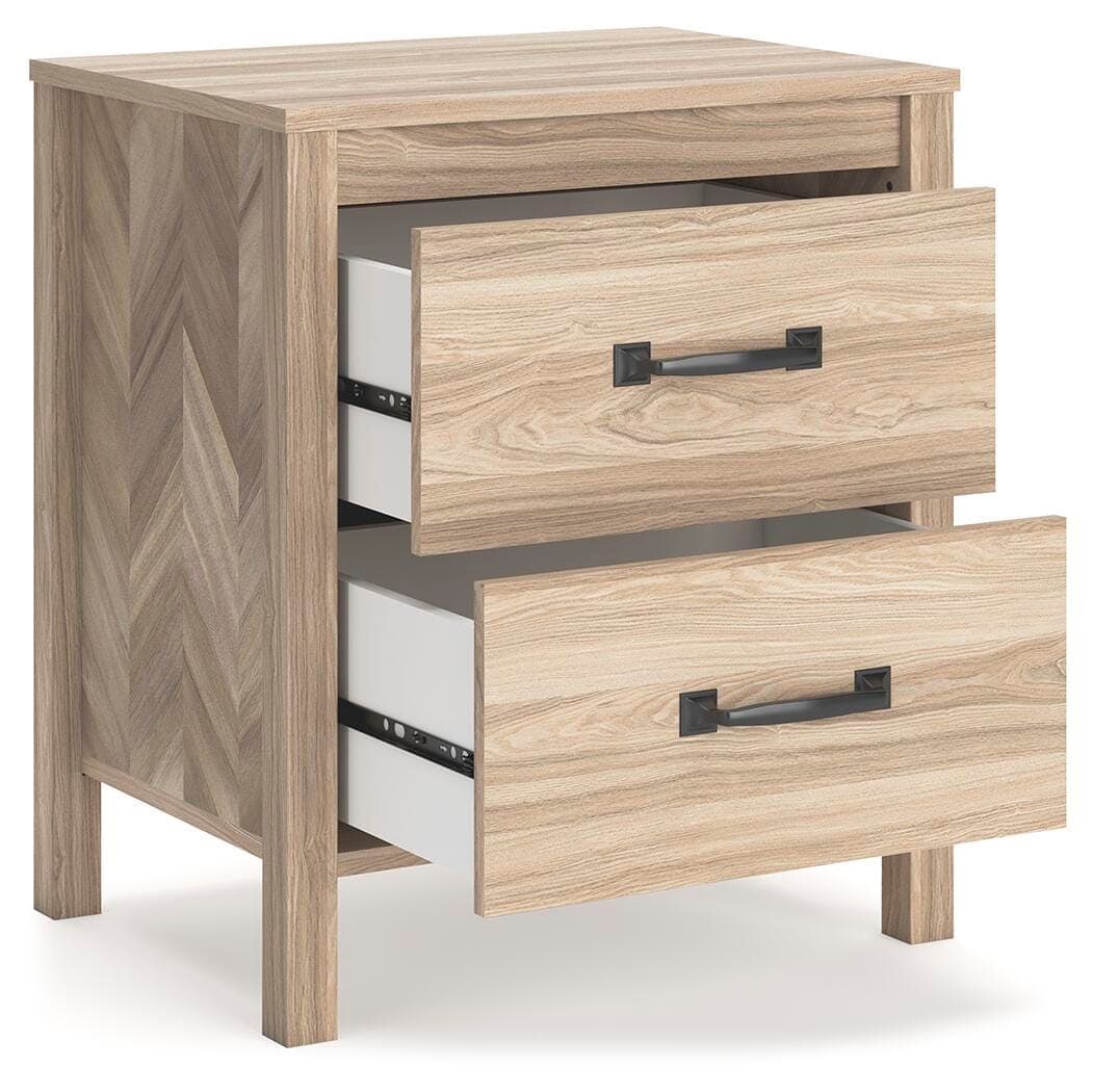 Battelle Nightstand — Brown/Beige — view 4