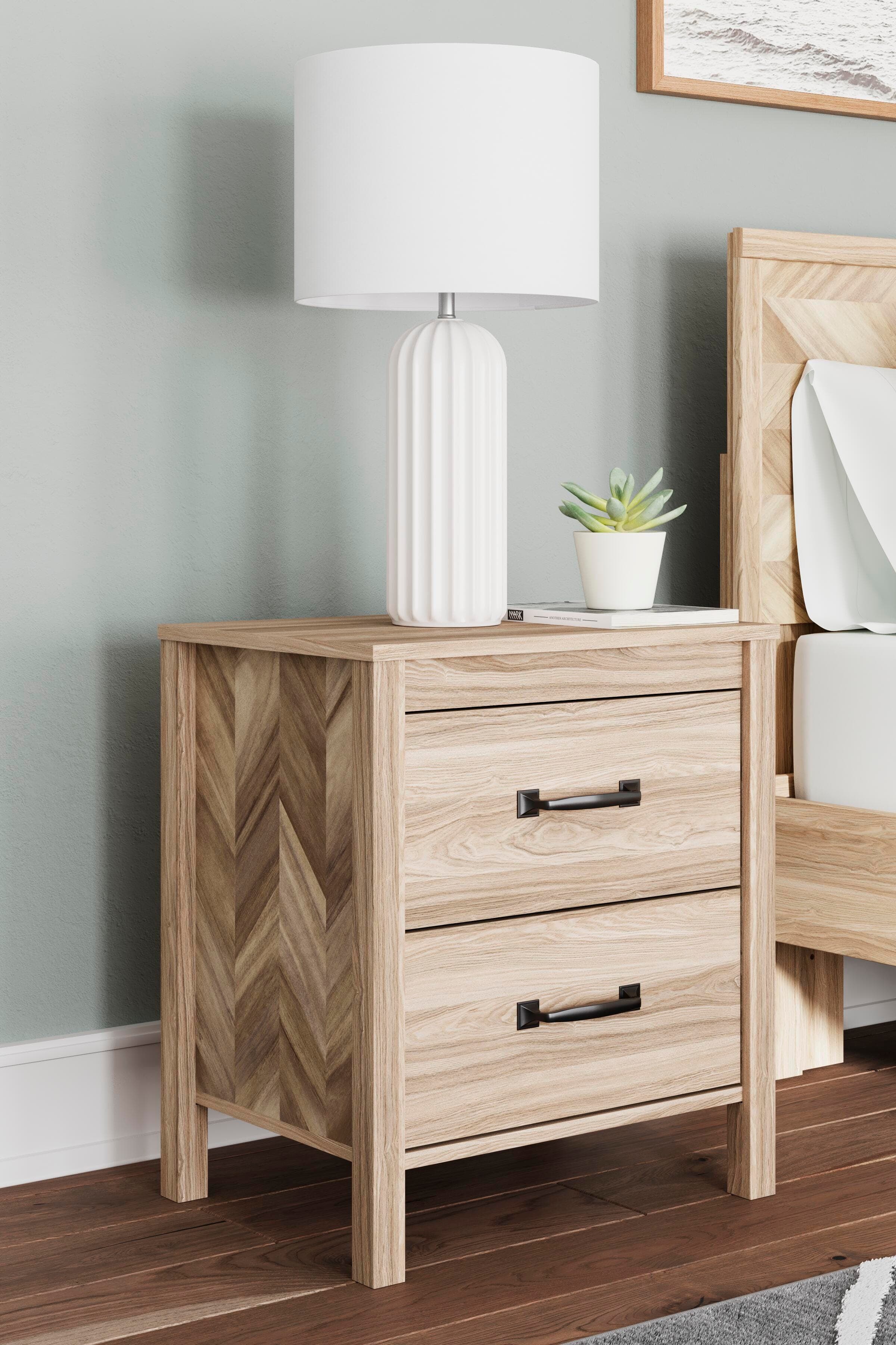 Battelle Nightstand — Brown/Beige — view 2
