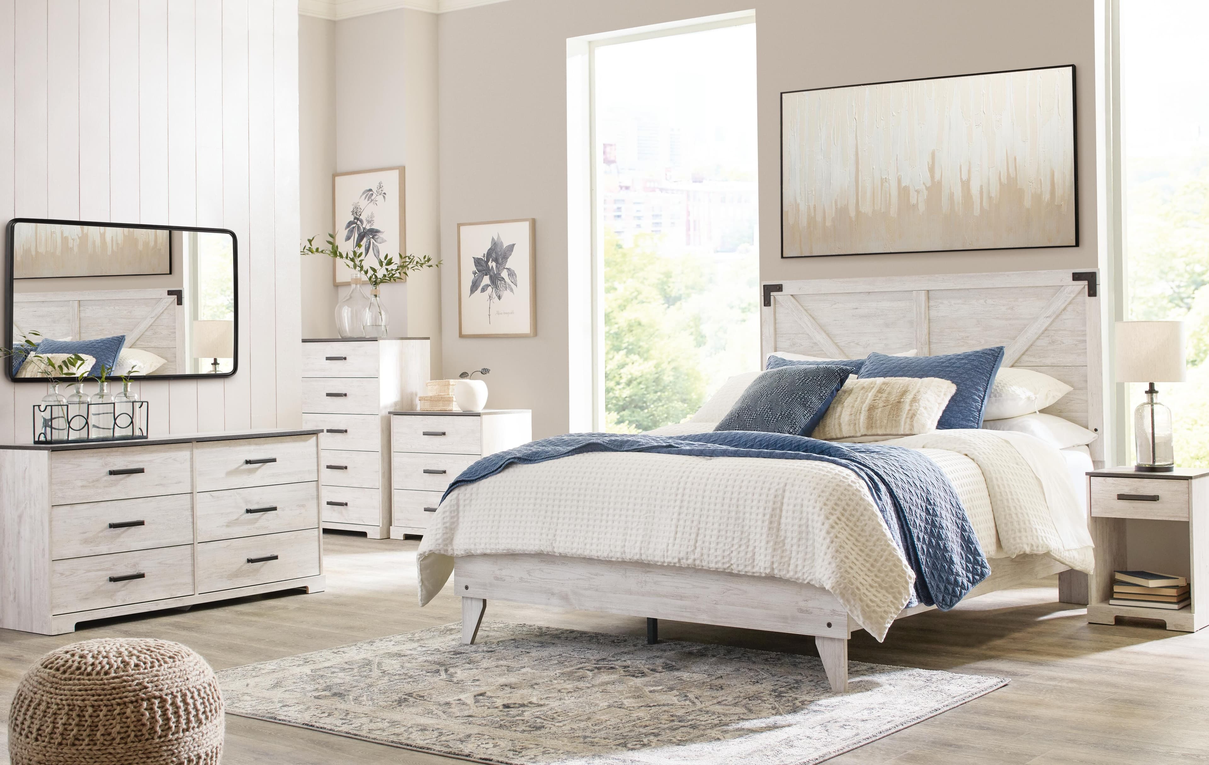 Shawburn Dresser — White & Black/Gray — view 3