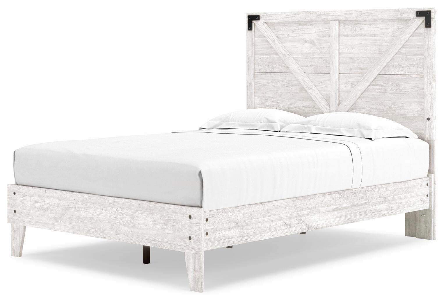 Shawburn Full Crossbuck Panel Platform Bed — White — view 5