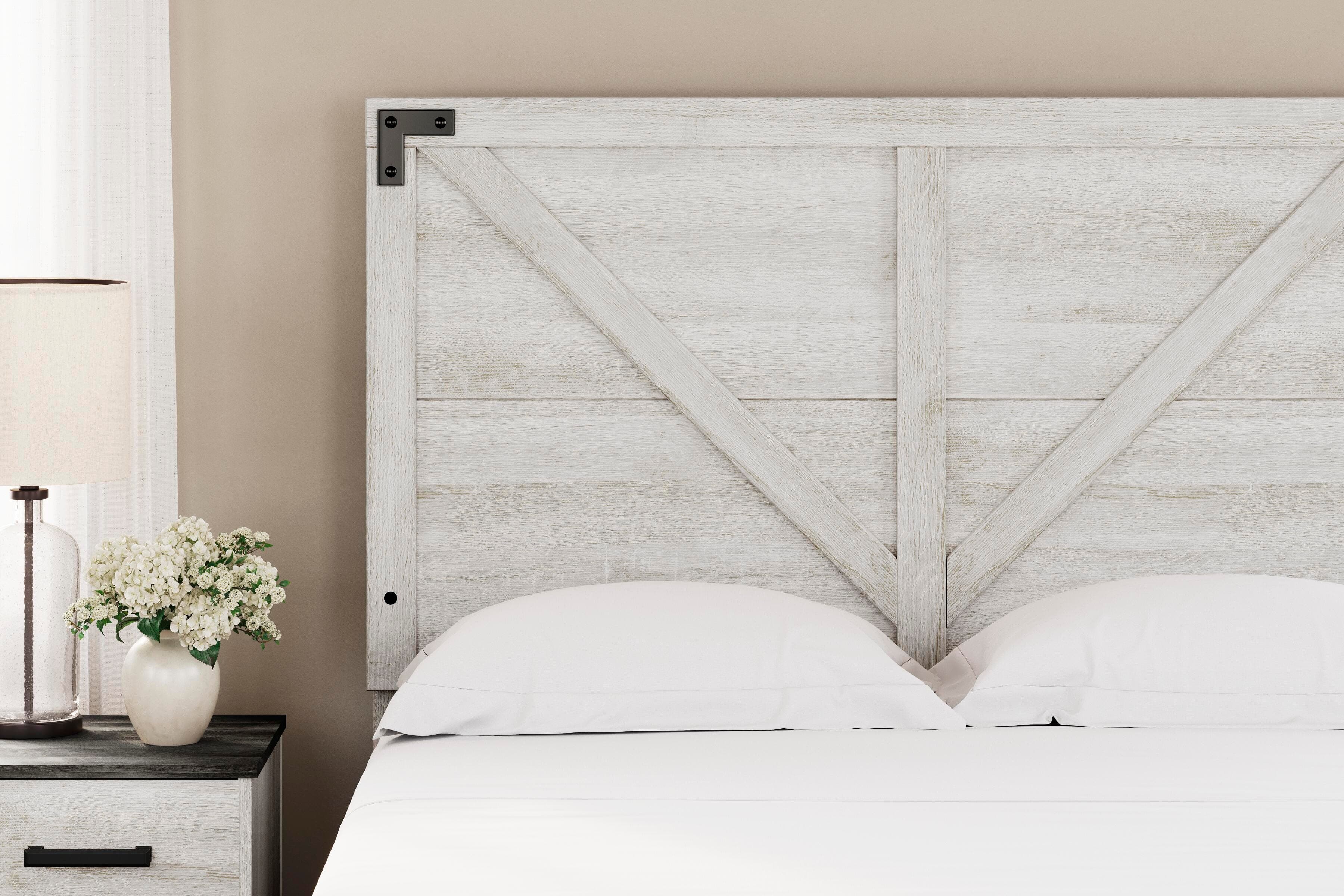 Shawburn Full Crossbuck Panel Headboard — White — view 2