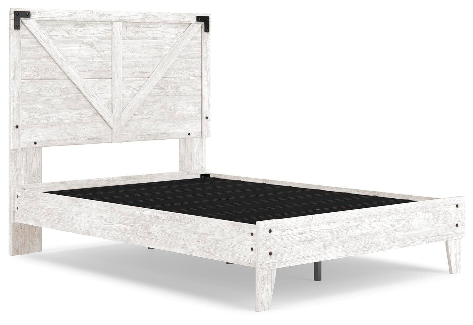Shawburn Full Crossbuck Panel Platform Bed — White — view 2