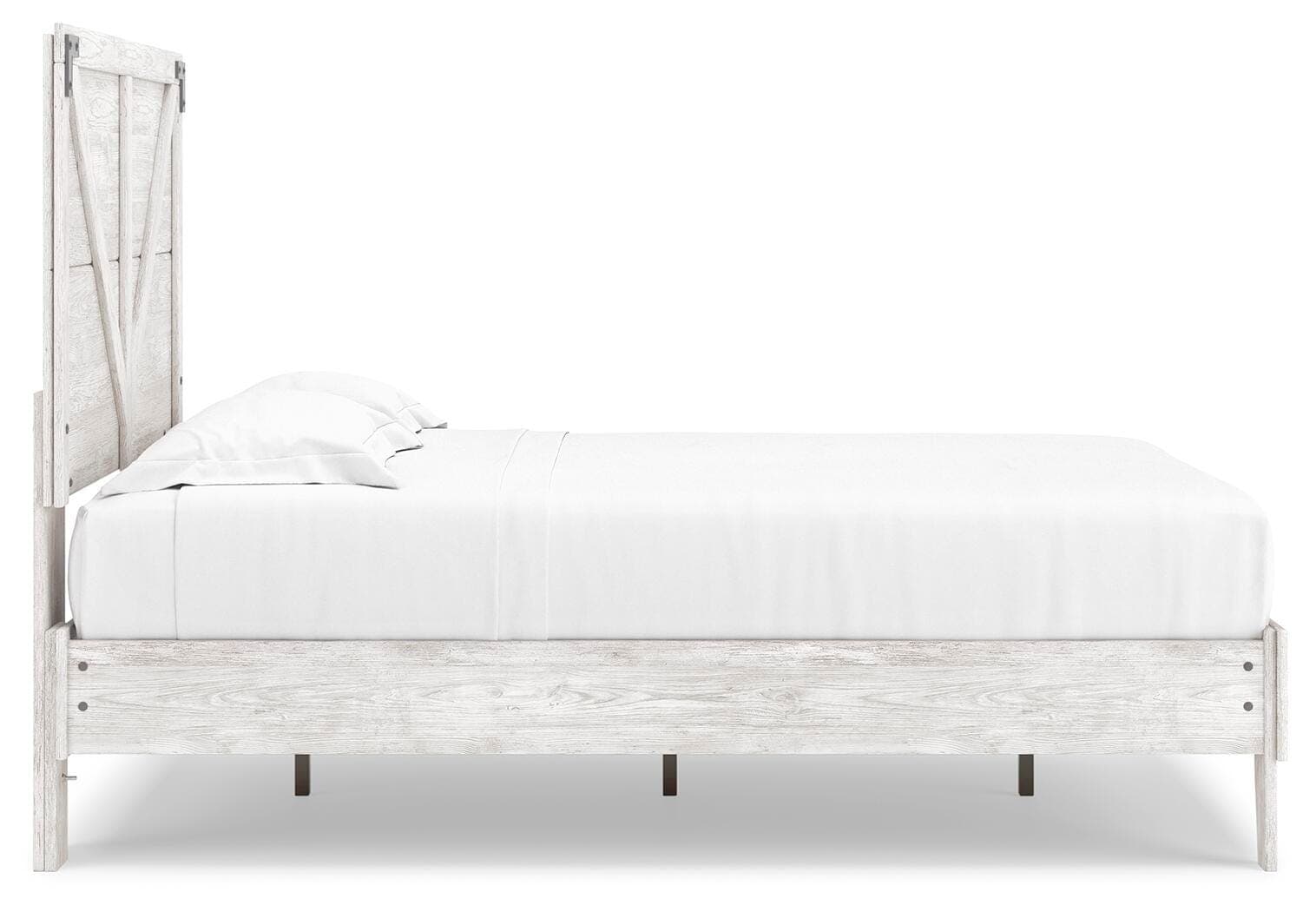 Shawburn Full Crossbuck Panel Platform Bed — White — view 6