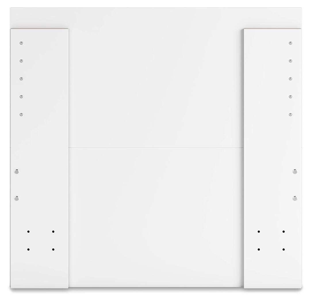 Onita Twin Panel Platform Bed with 1 Side Storage — White — view 7