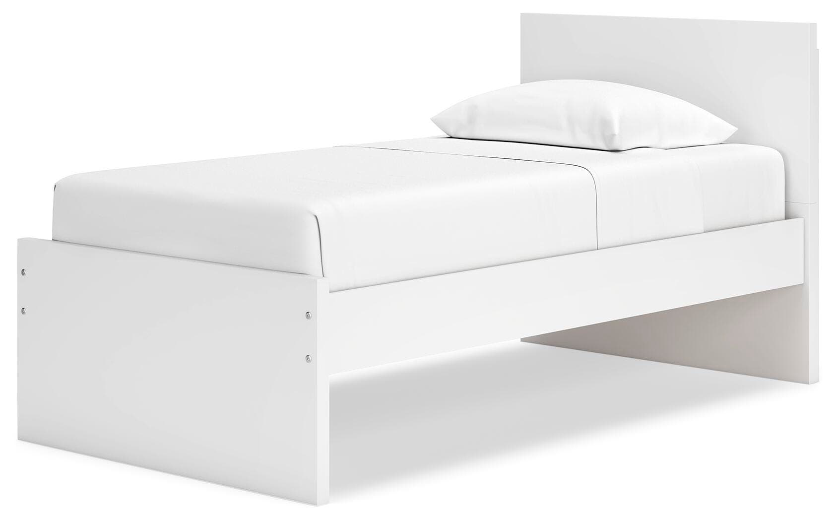 Onita Twin Panel Platform Bed — White — view 4