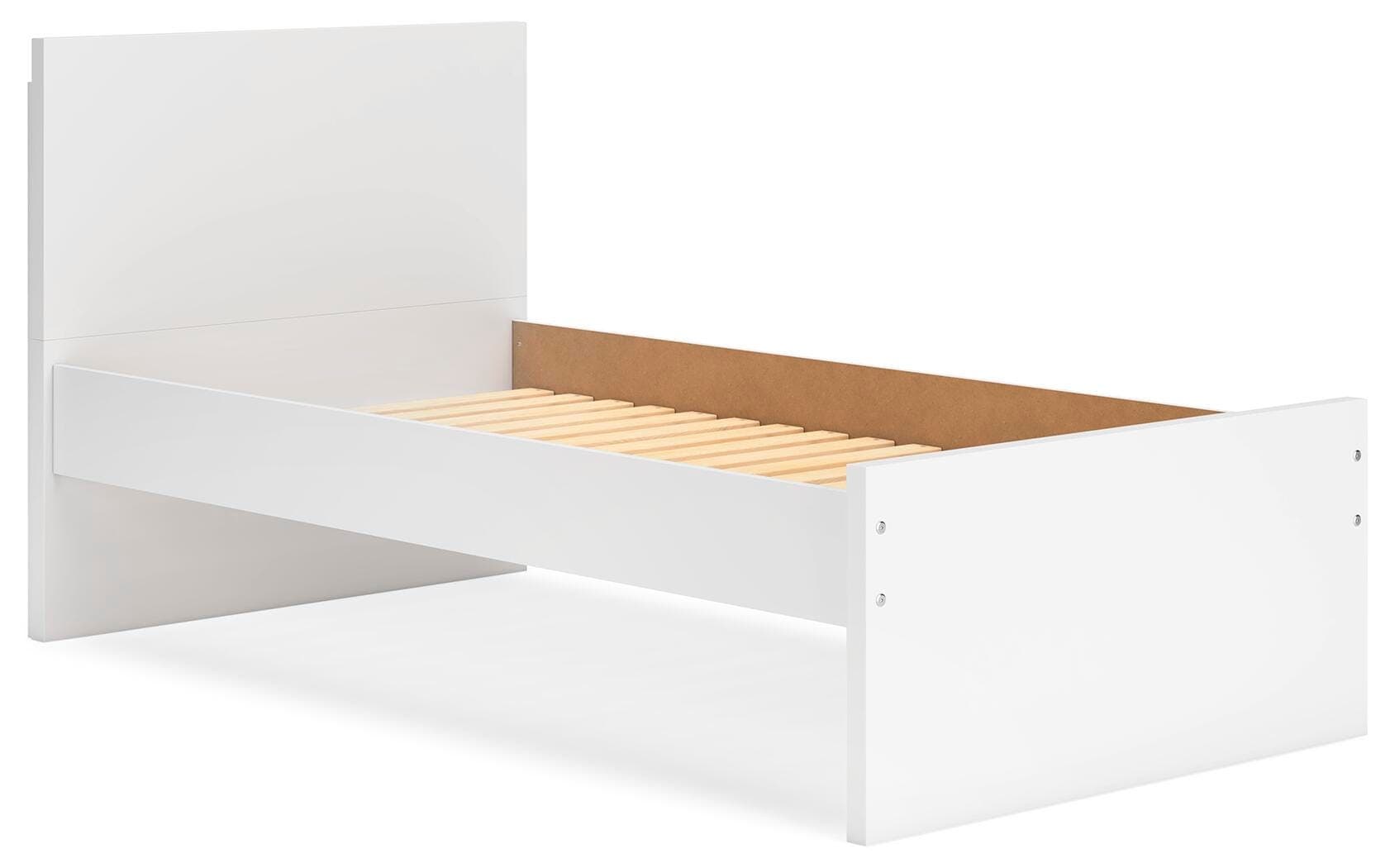 Onita Twin Panel Platform Bed — White — view 3