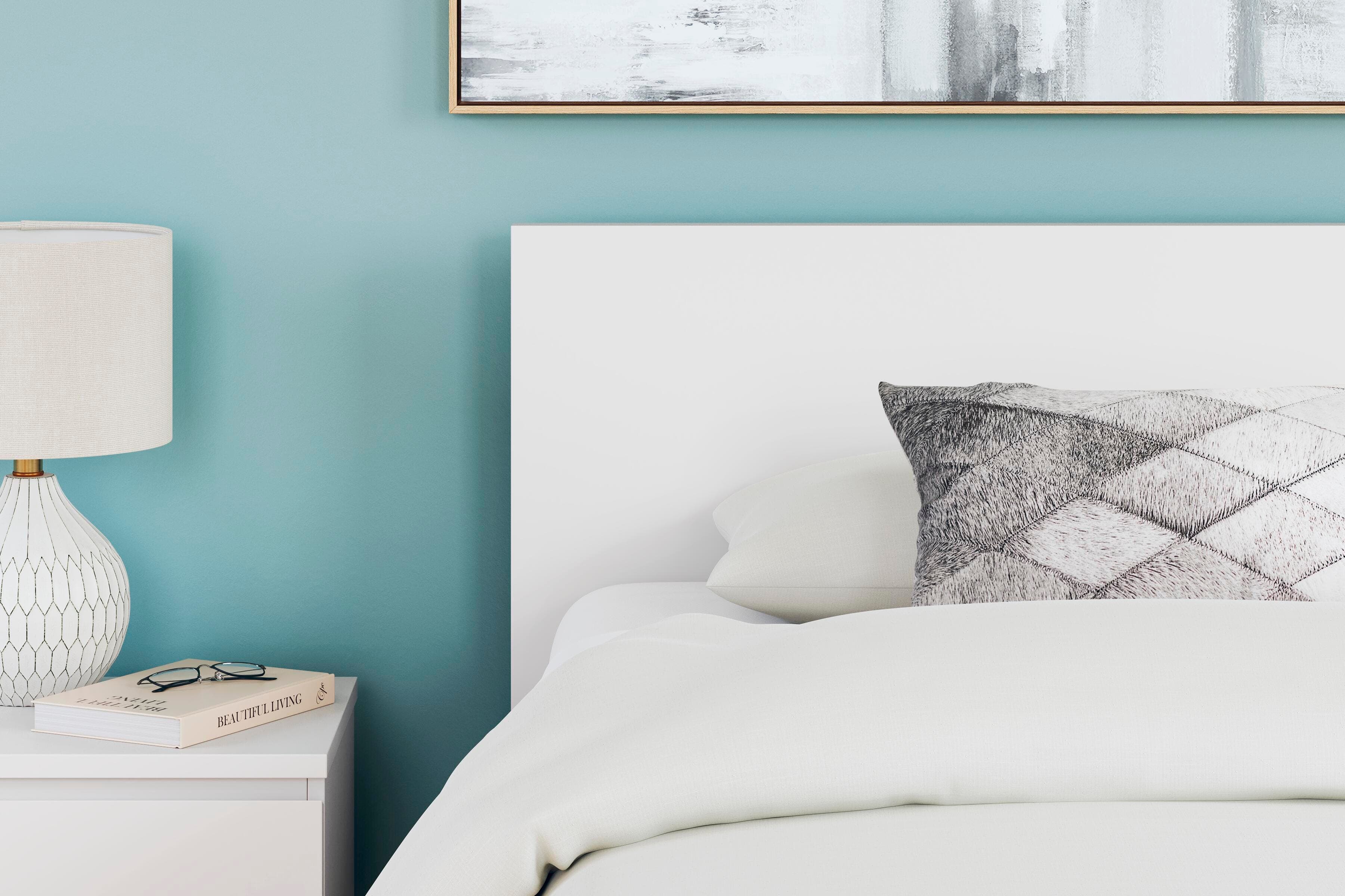 Onita Twin Panel Headboard — White — view 2