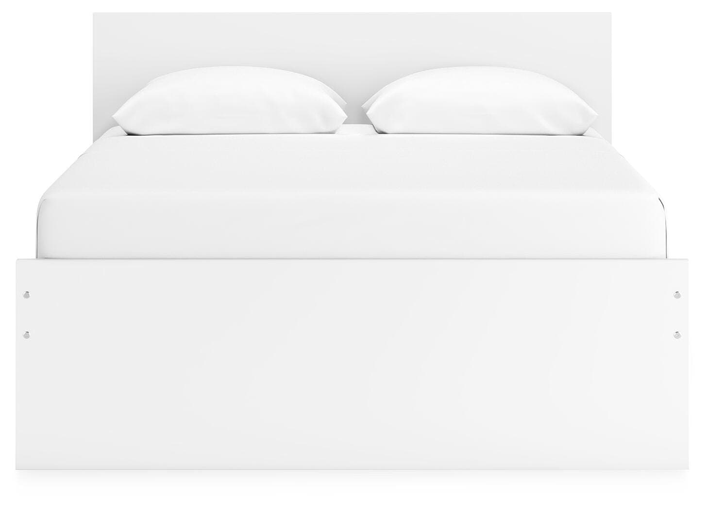 Onita Queen Panel Platform Bed with 2 Side Storage — White — view 6
